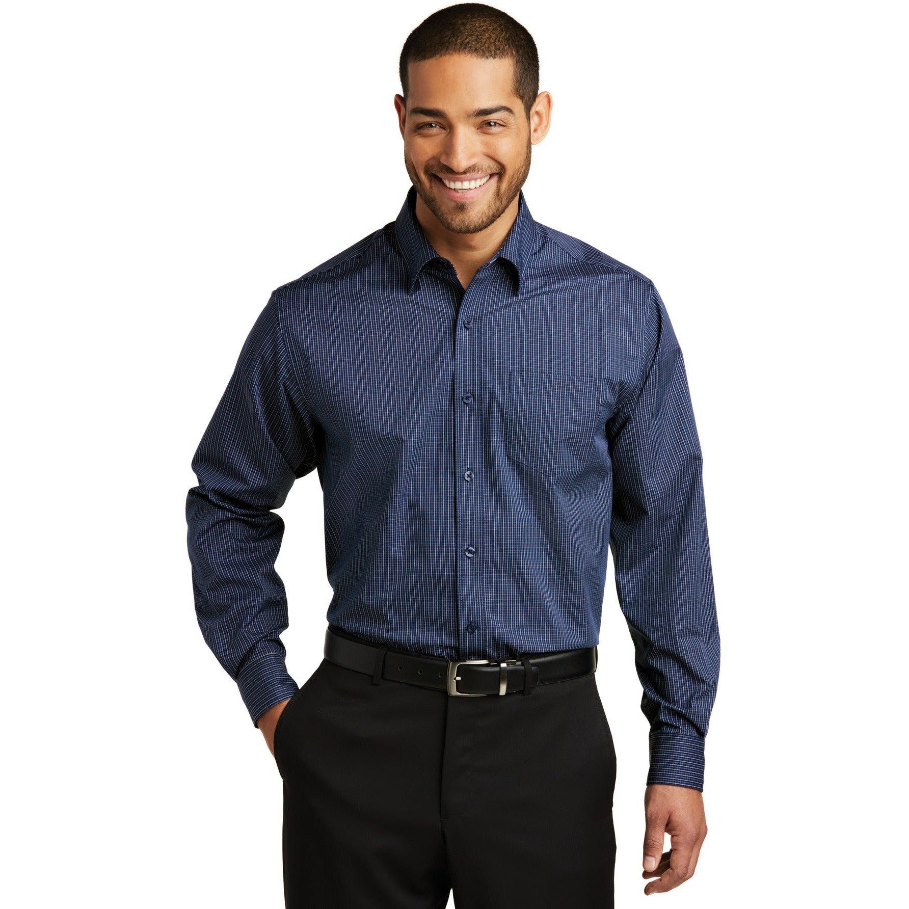 CLOSEOUT - Port Authority Micro Tattersall Easy Care Shirt