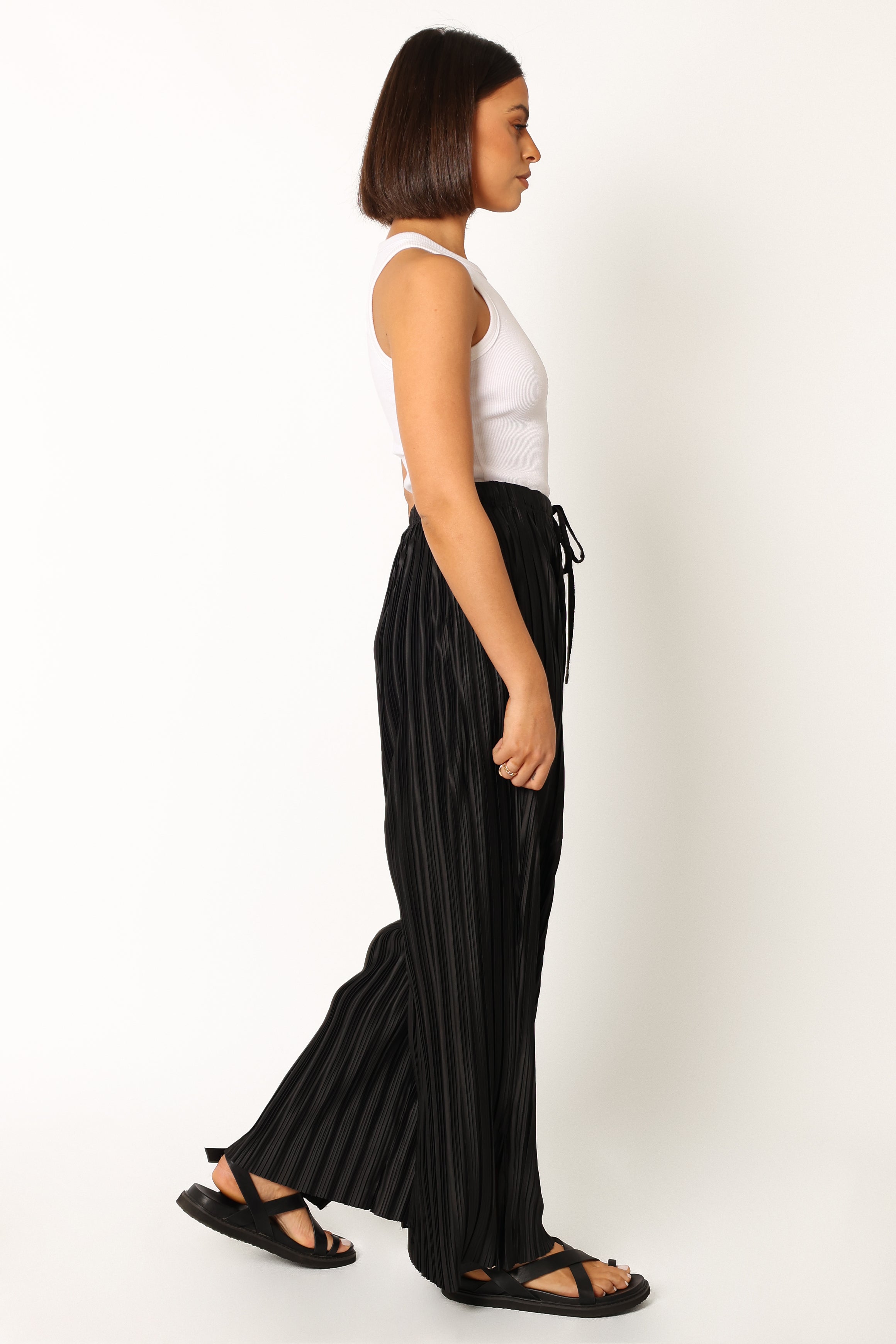 Sasha Pleated Pants - Black