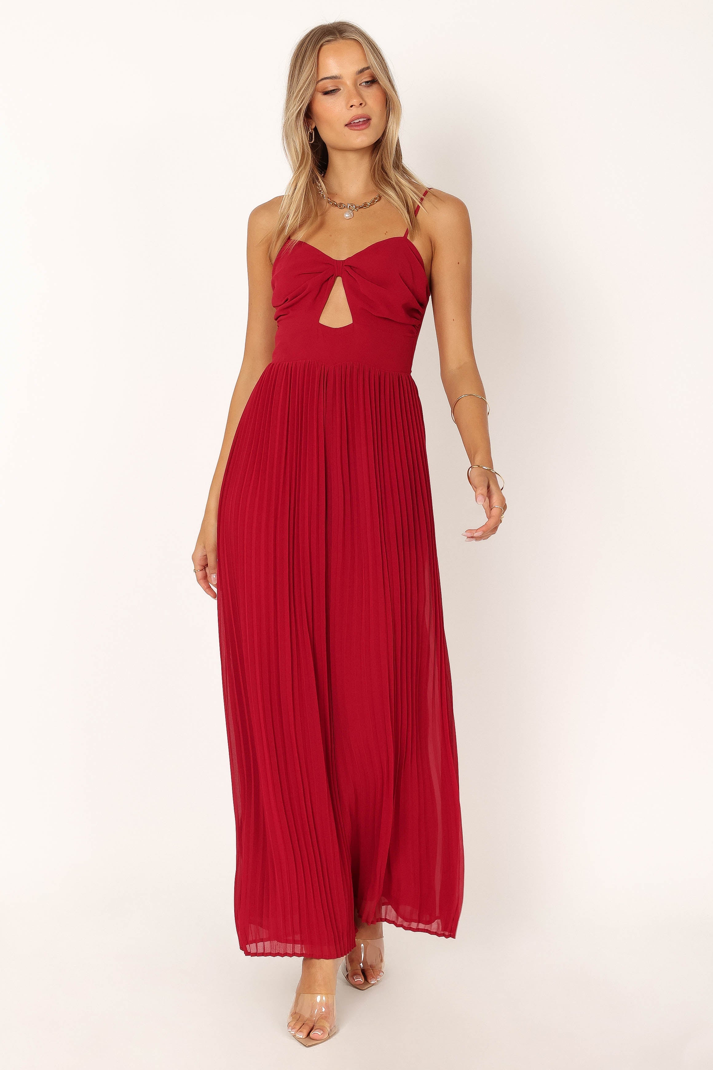 Alice Wide Leg Jumpsuit - Red