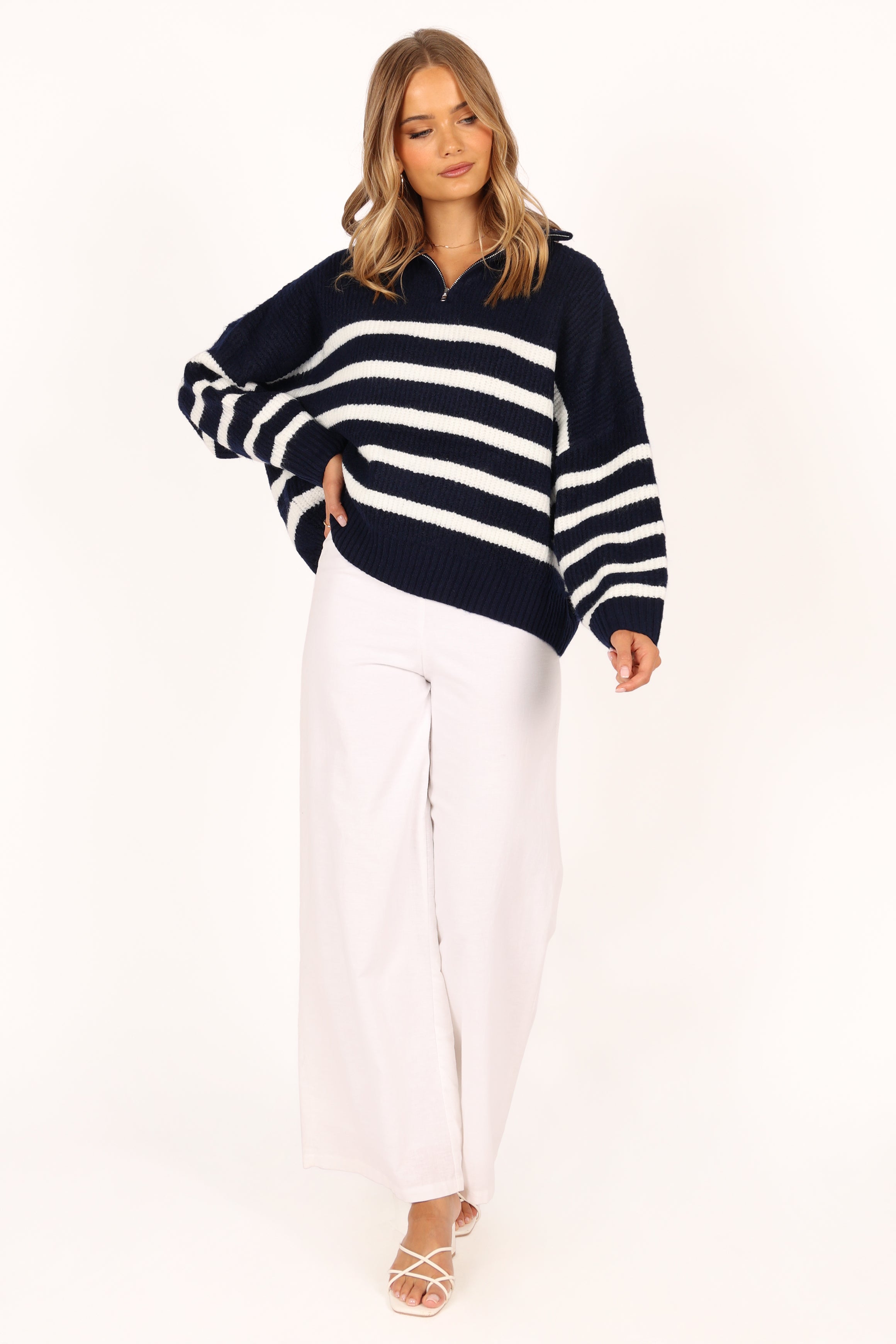 Miranda Knit Sweater - Navy