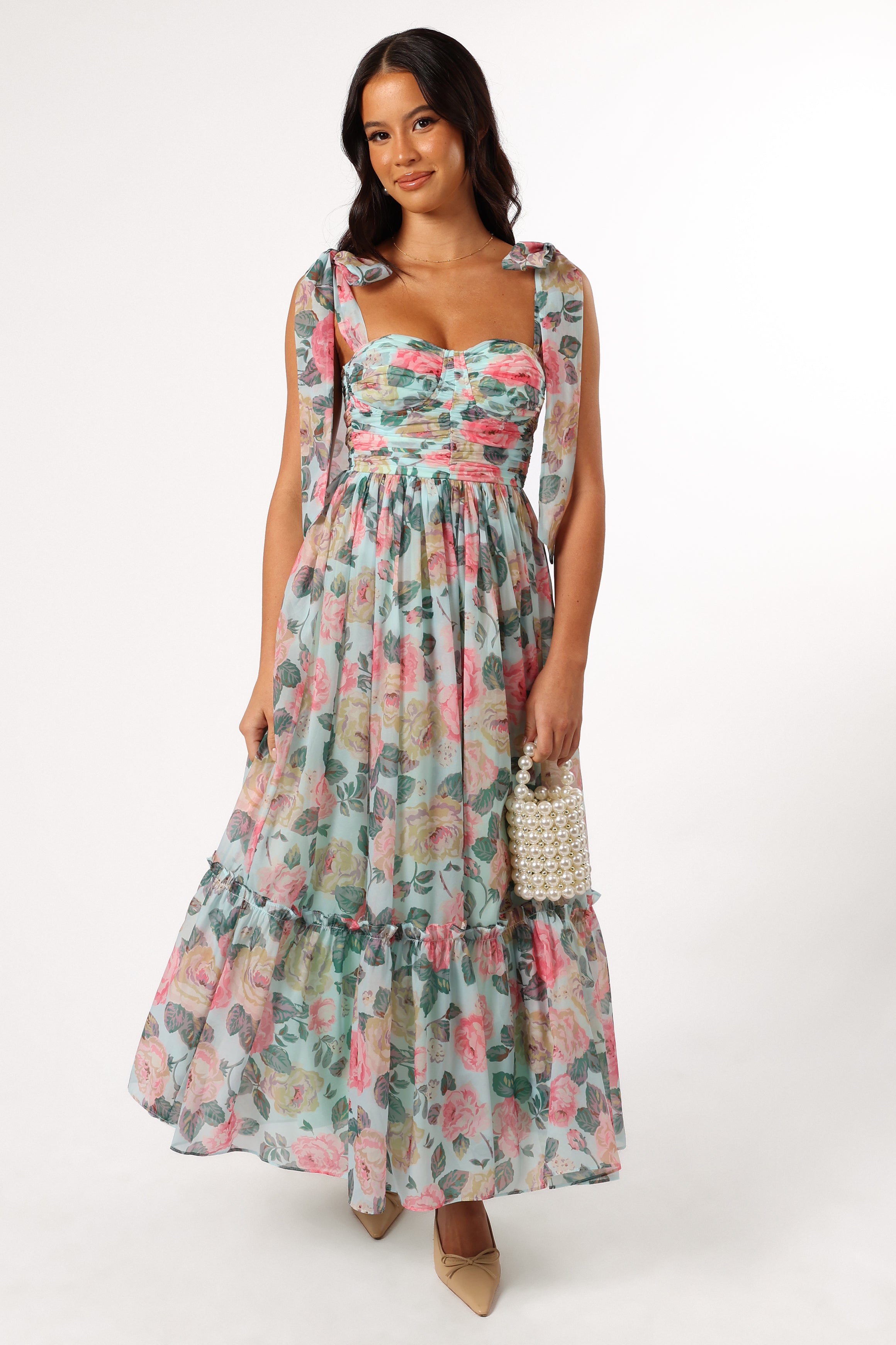 Floret Midi Dress - Blue Multi