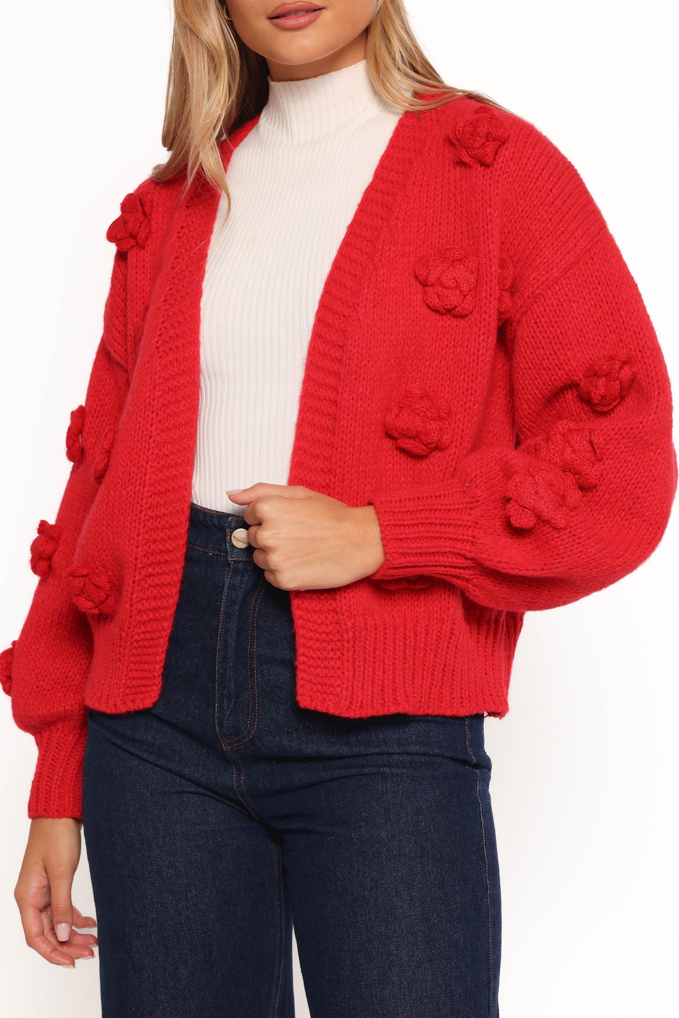 Doralee Rose Cardigan - Red