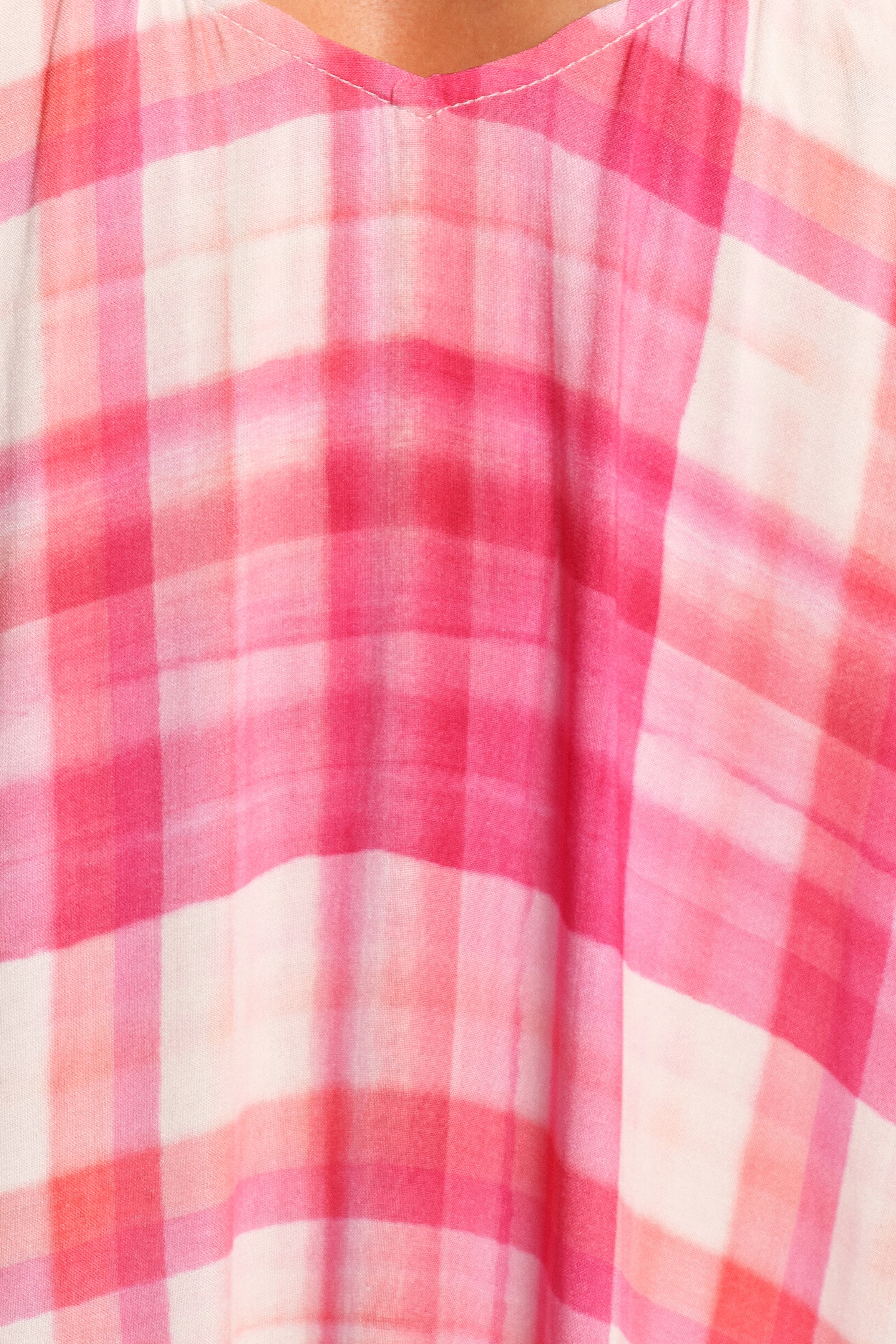 Perle Maxi Dress - Pink Check