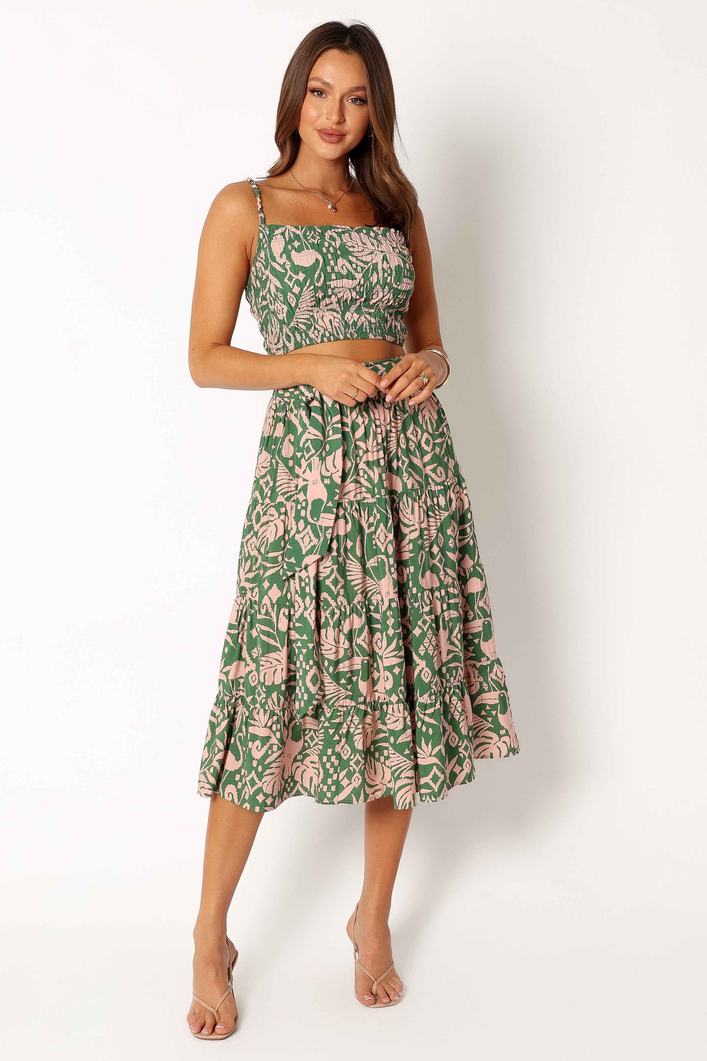 Lani Midi Skirt - Green