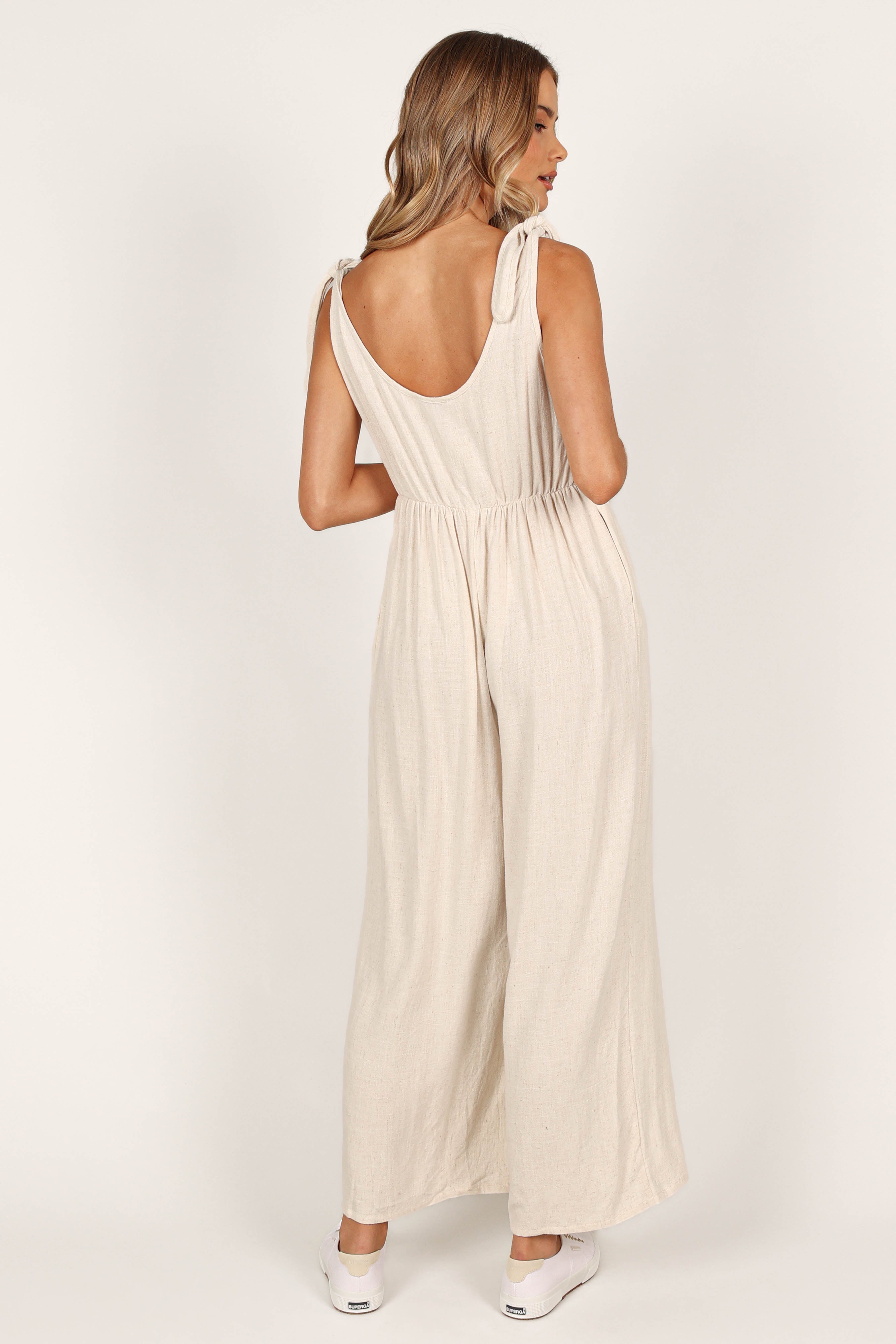 Ayla Linen Jumpsuit - Oatmeal