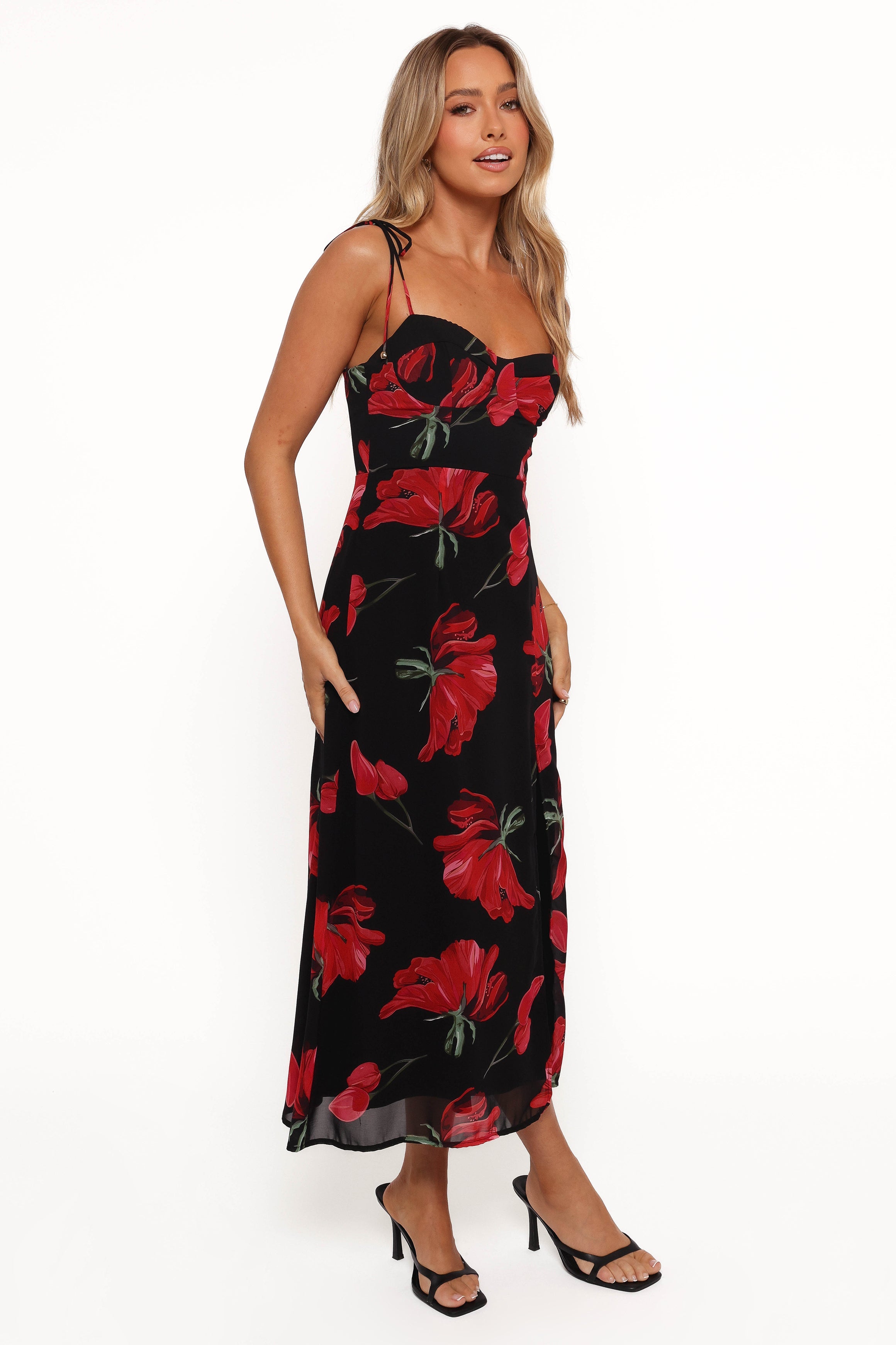 Meg Dress - Black Floral