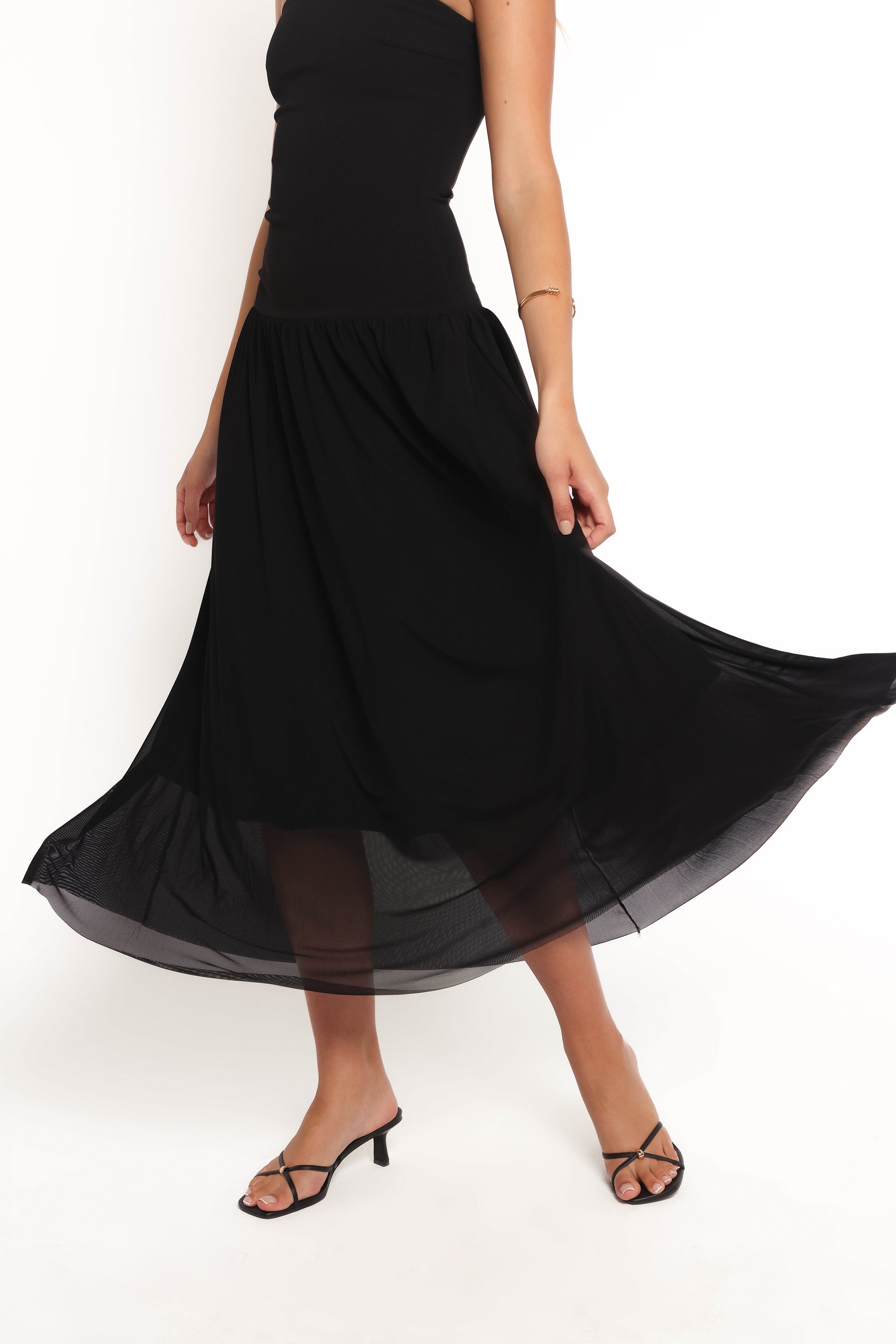 Caitie Midi Dress - Black