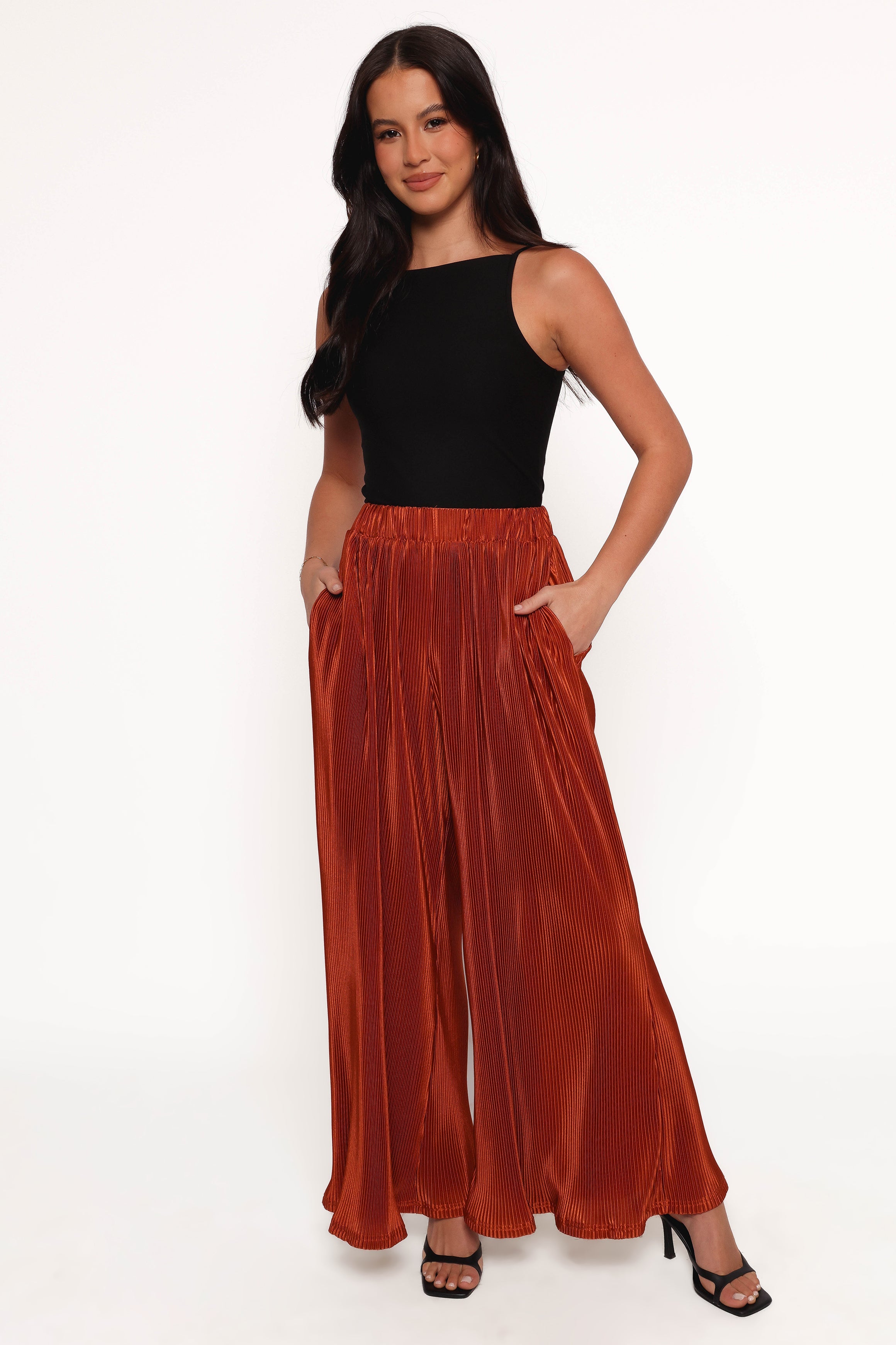 Leria Wide Pant - Burnt Orange