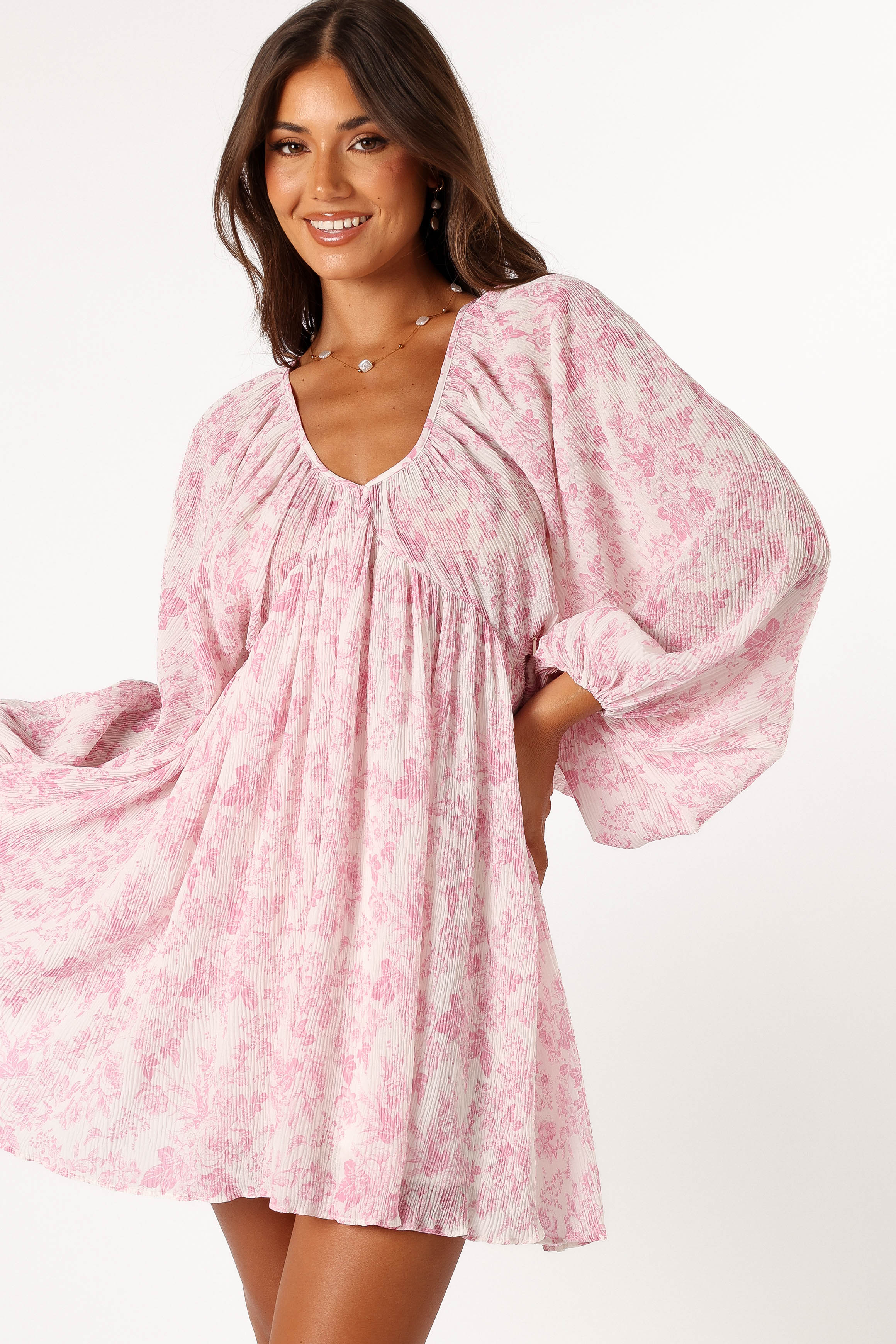 Paris Long Sleeve Dress - Pink