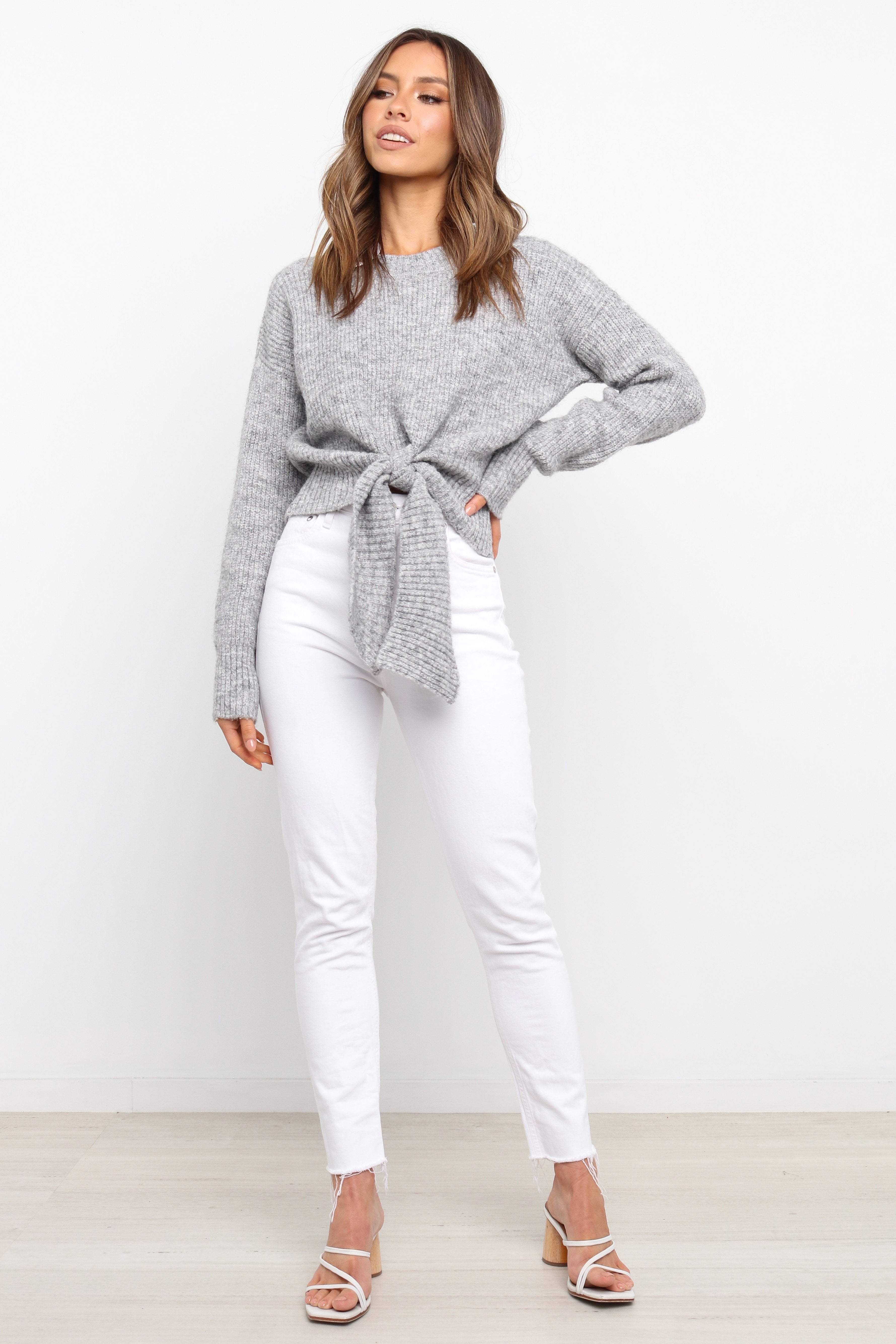 Captivate Knit Sweater - Grey