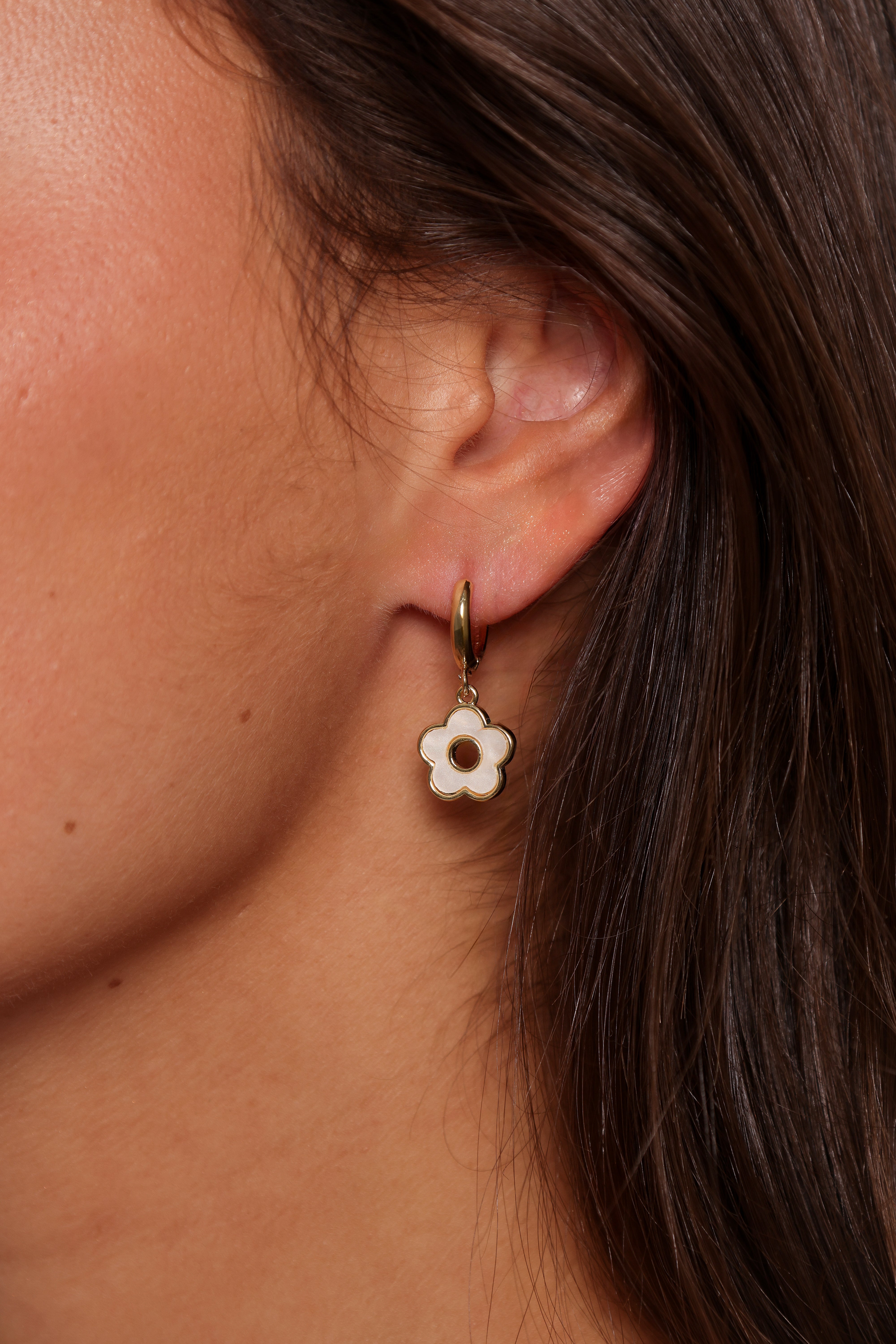 Marcella Flower Earrings - Gold