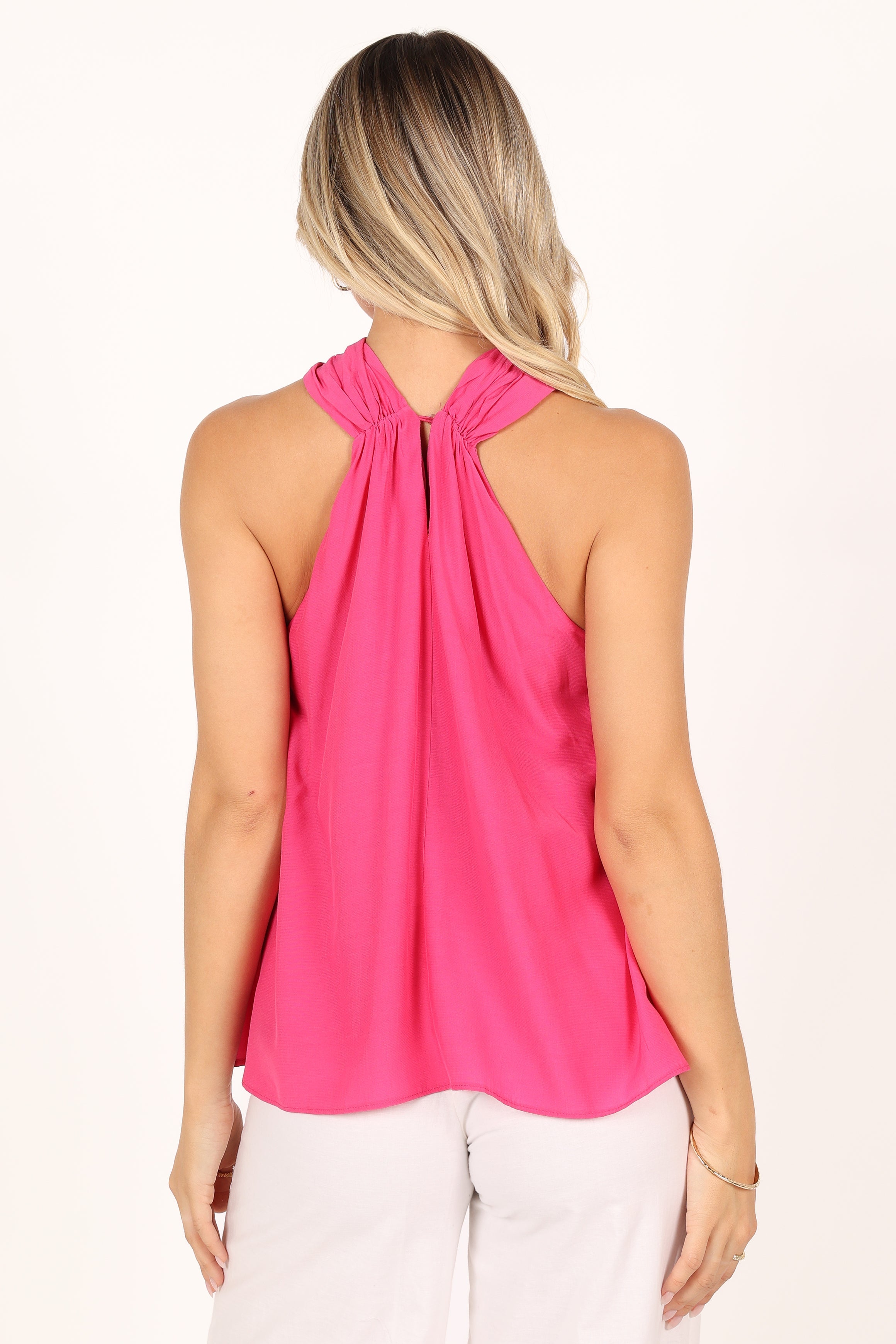 Jilly Halter Top - Hot Pink