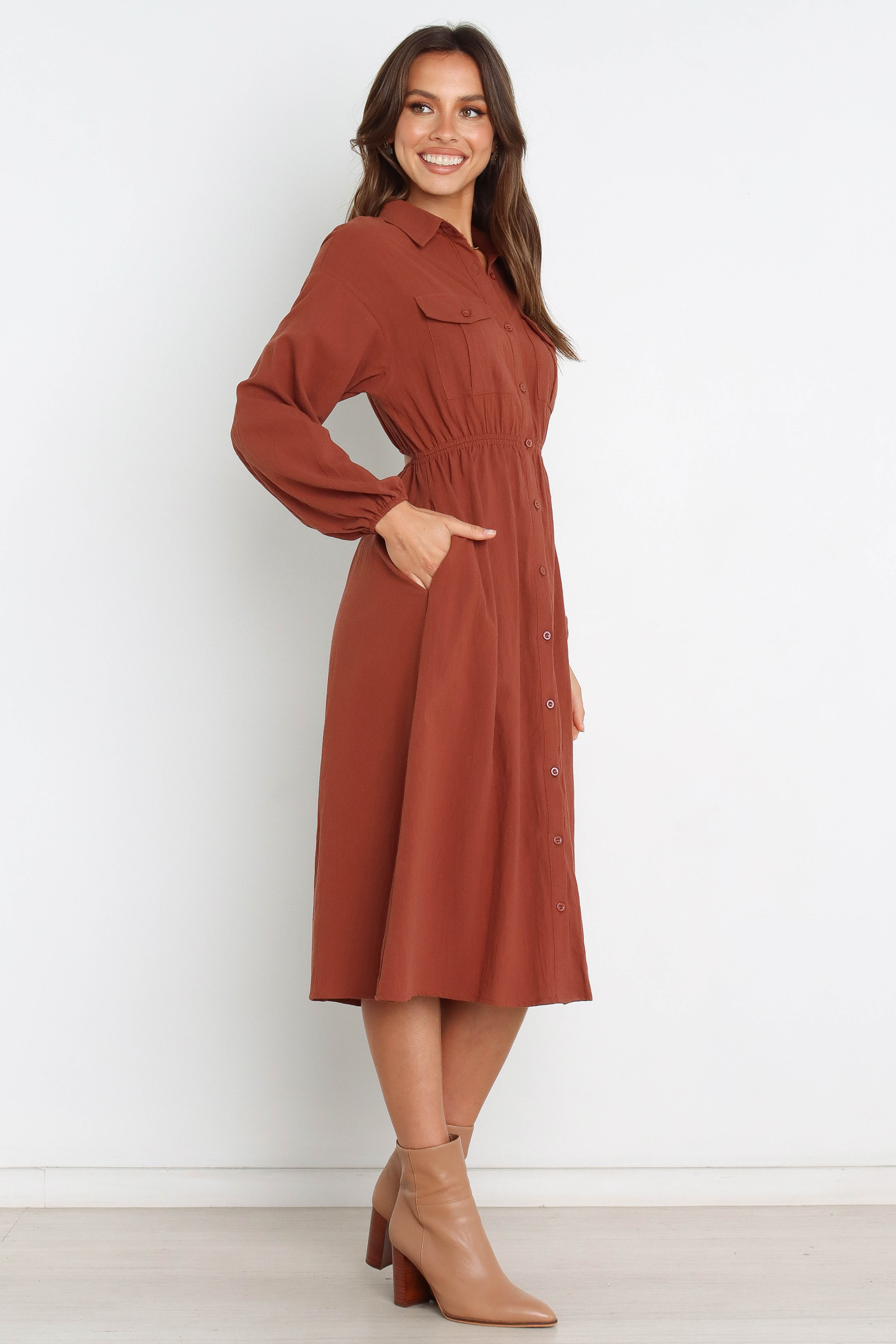 Jenly Dress - Brown