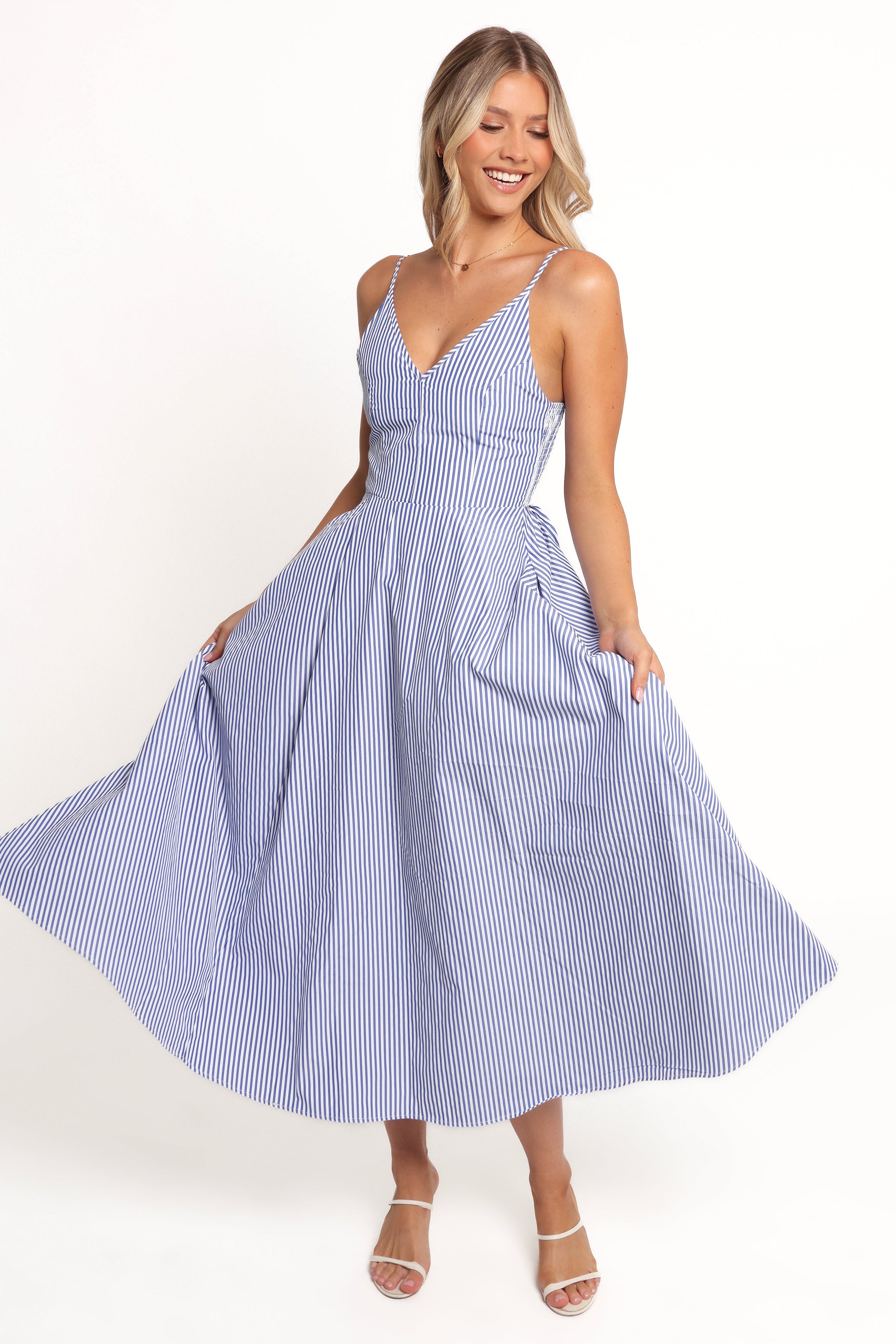 Romilly Strappy Maxi Dress - Light Blue