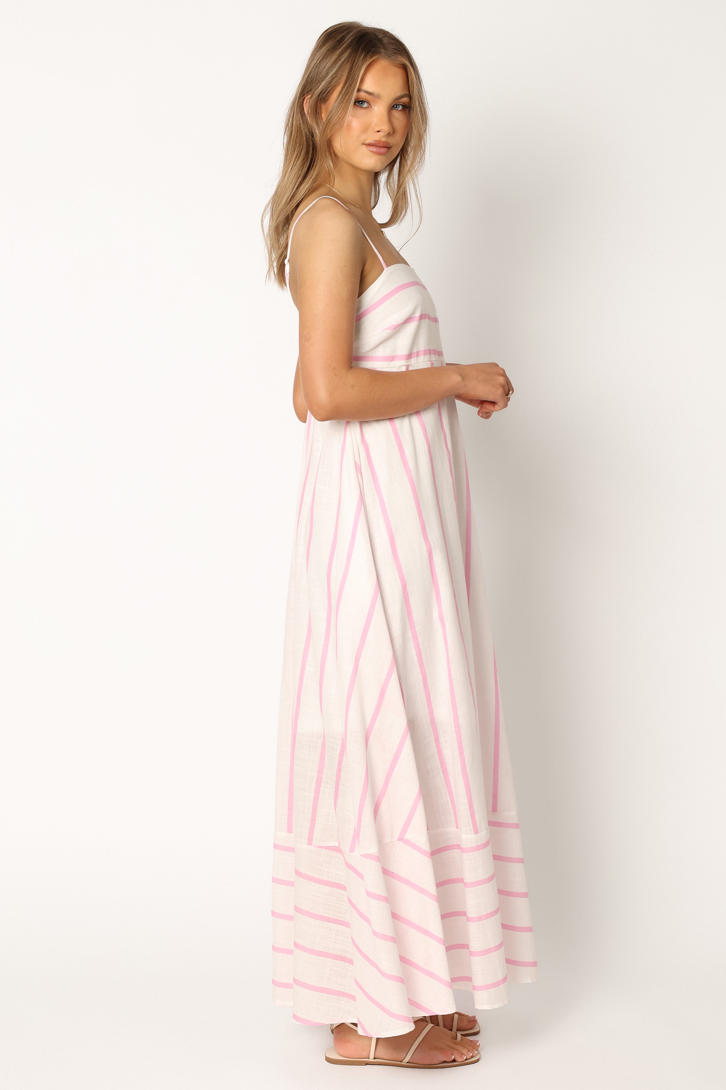 Seville Maxi Dress - Pink Stripe