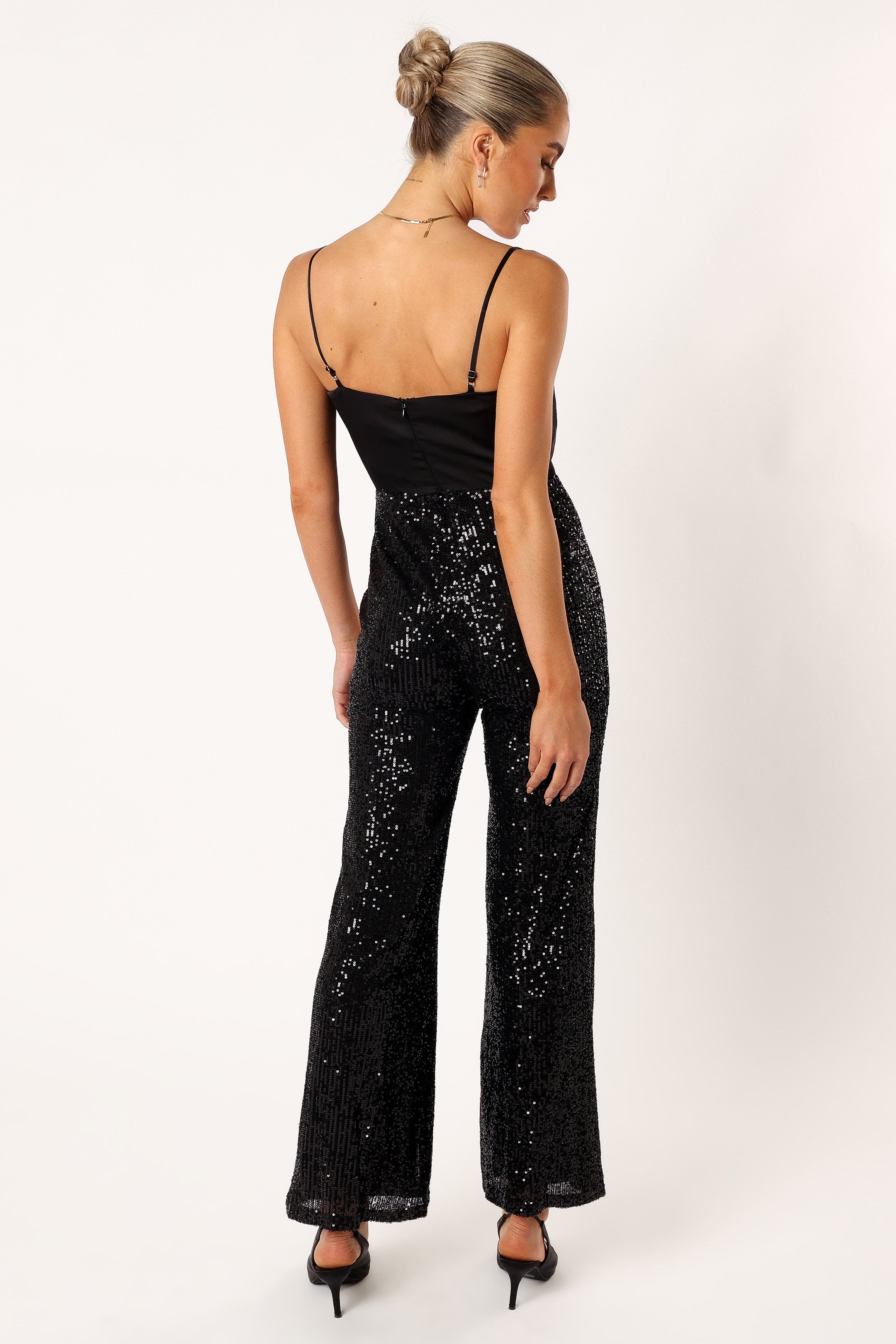 Chiara Sequin Jumpsuit - Black