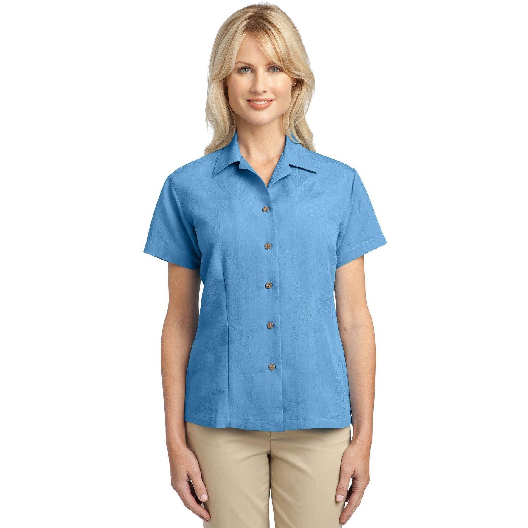 CLOSEOUT - Port Authority Ladies Patterned Easy Care Camp Shirt