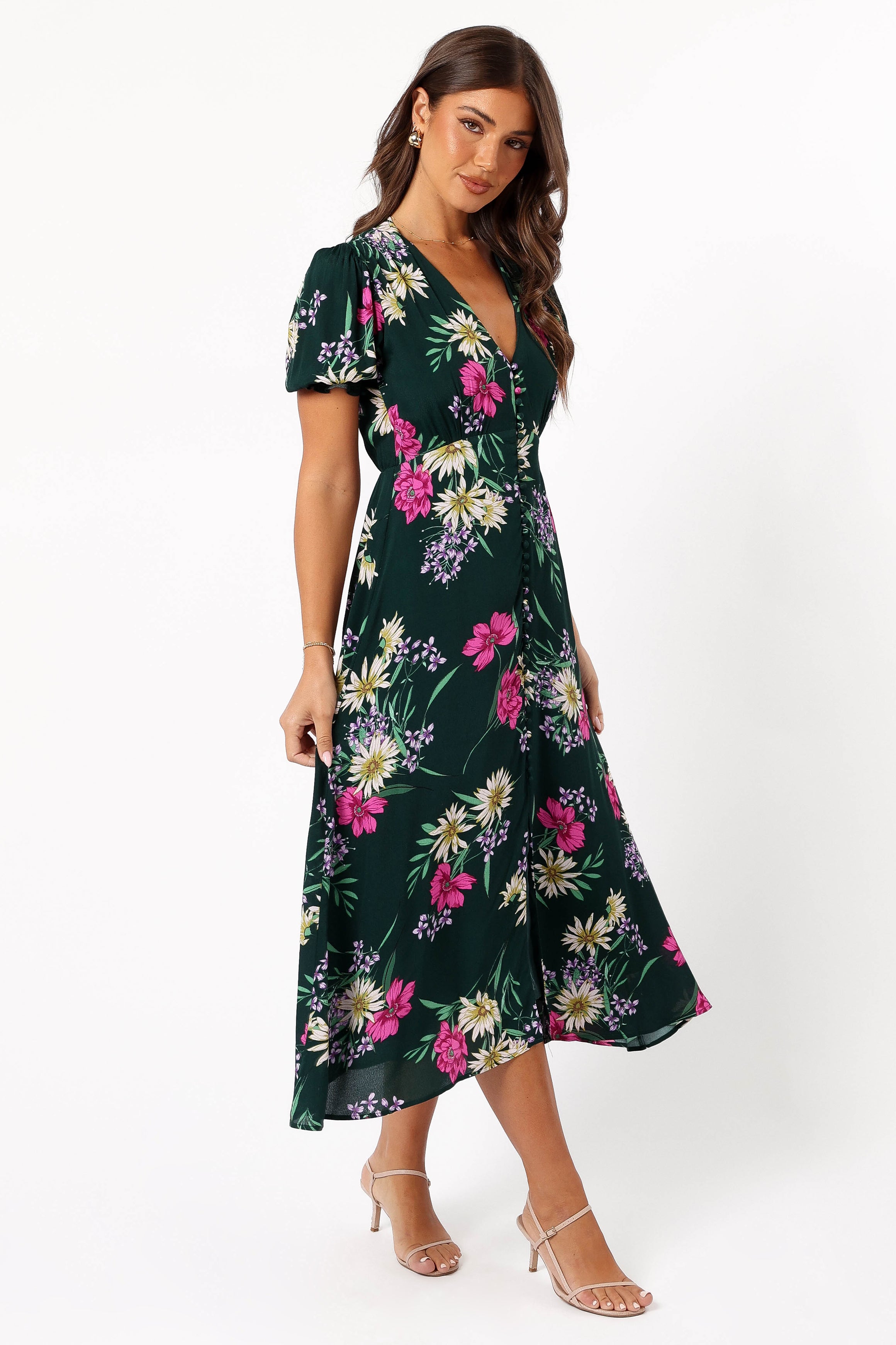 Mazie Floral Midi Dress - Eden Florals