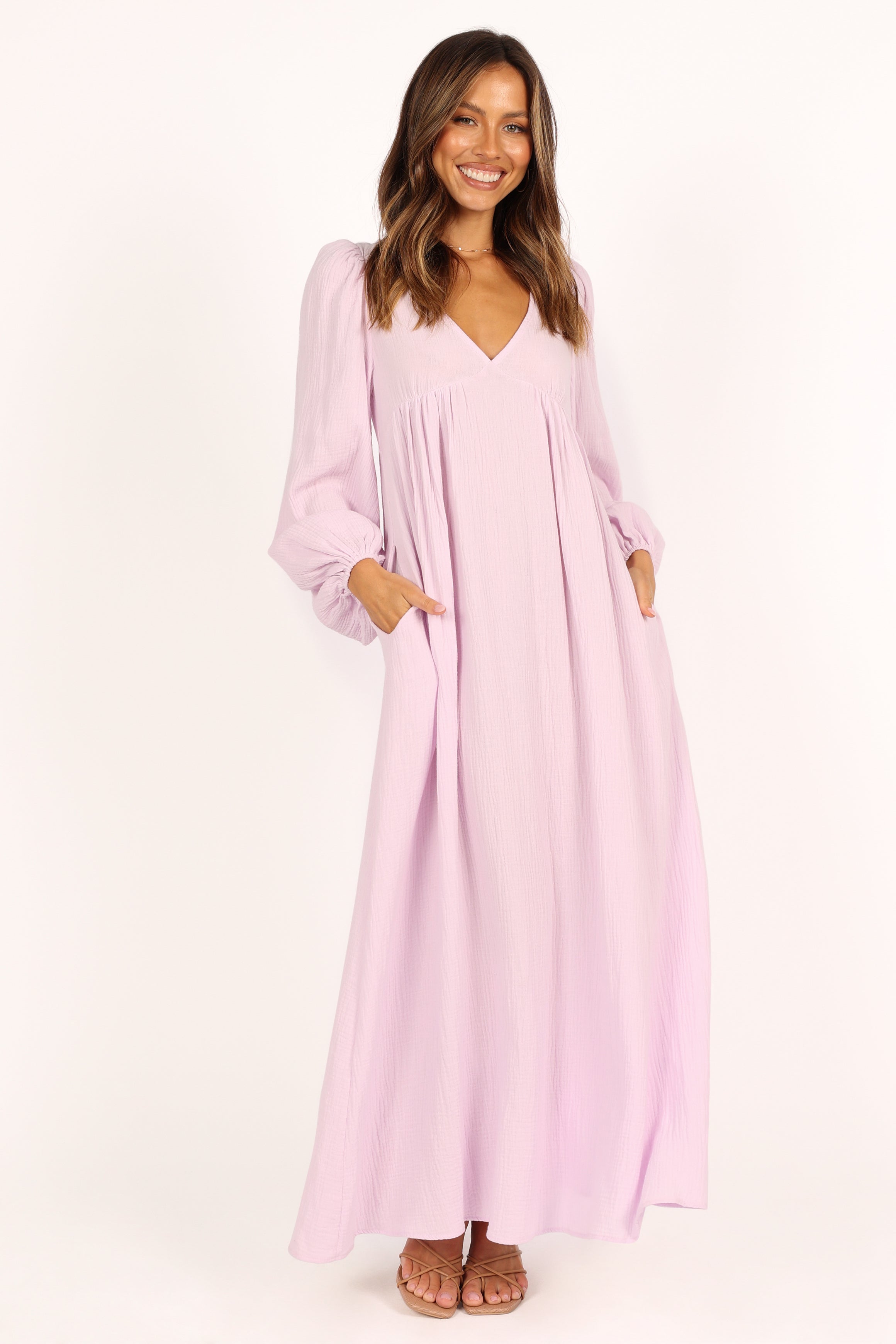 Willow Long Sleeve Maxi Dress - Lilac