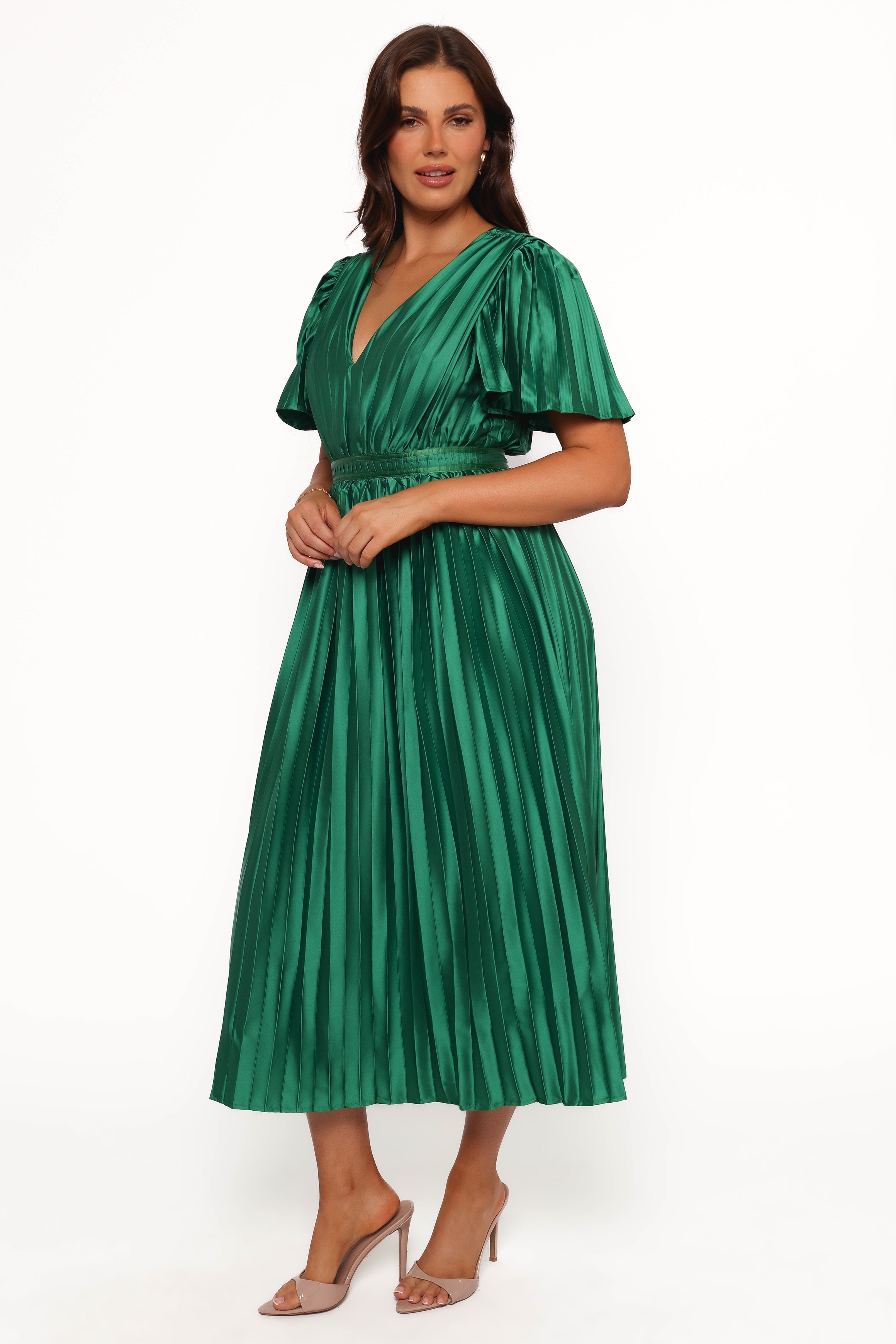 Keelah Midi Dress - Emerald Green