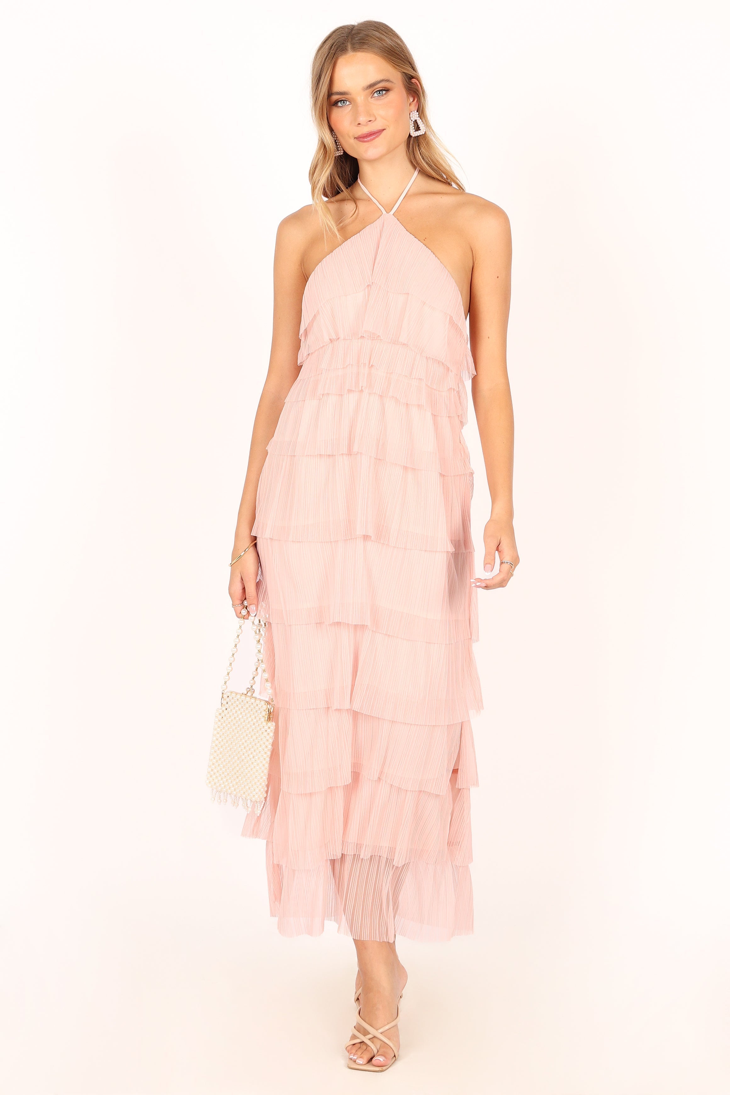 Colton Halterneck Maxi Dress - Pink