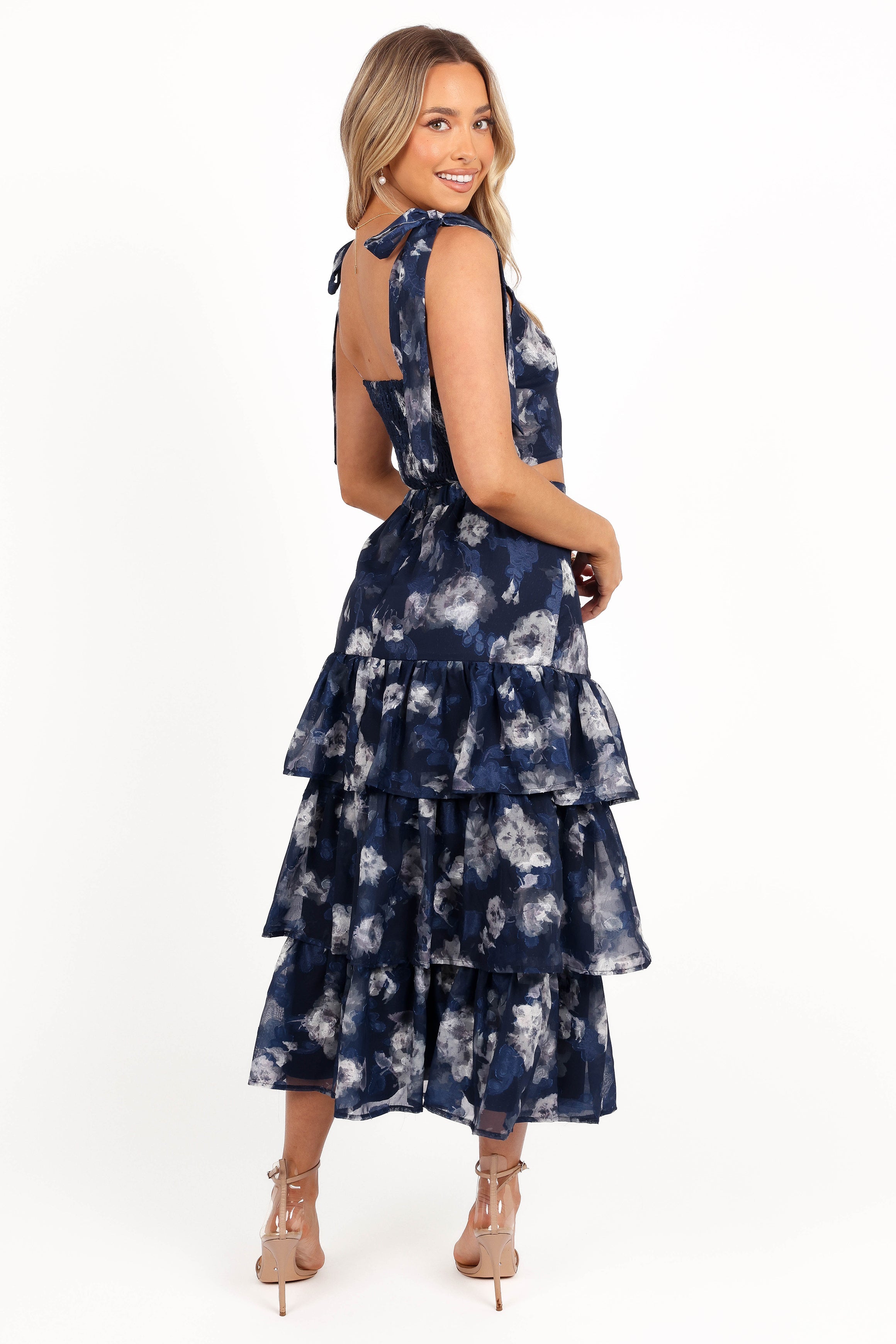 Olivia Two Piece Set - Navy Floral