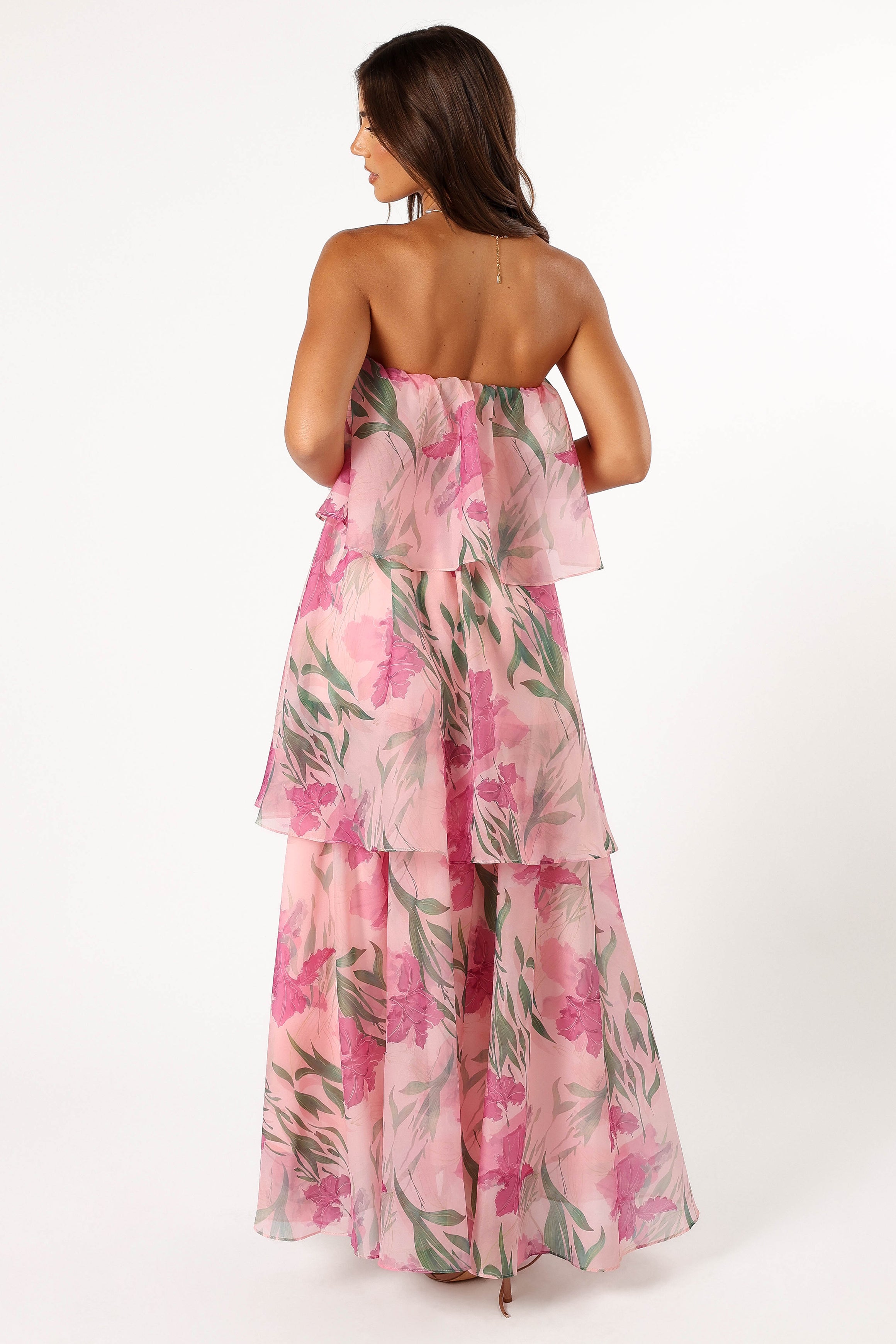 Bloom Strapless Maxi Dress - Pink Floral