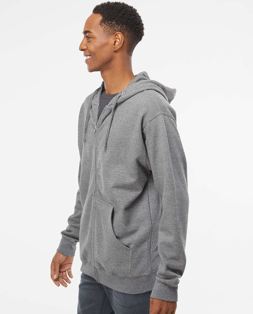 OUTLET-Independent Trading Co. Midweight Full-Zip Hooded Sweatshirt