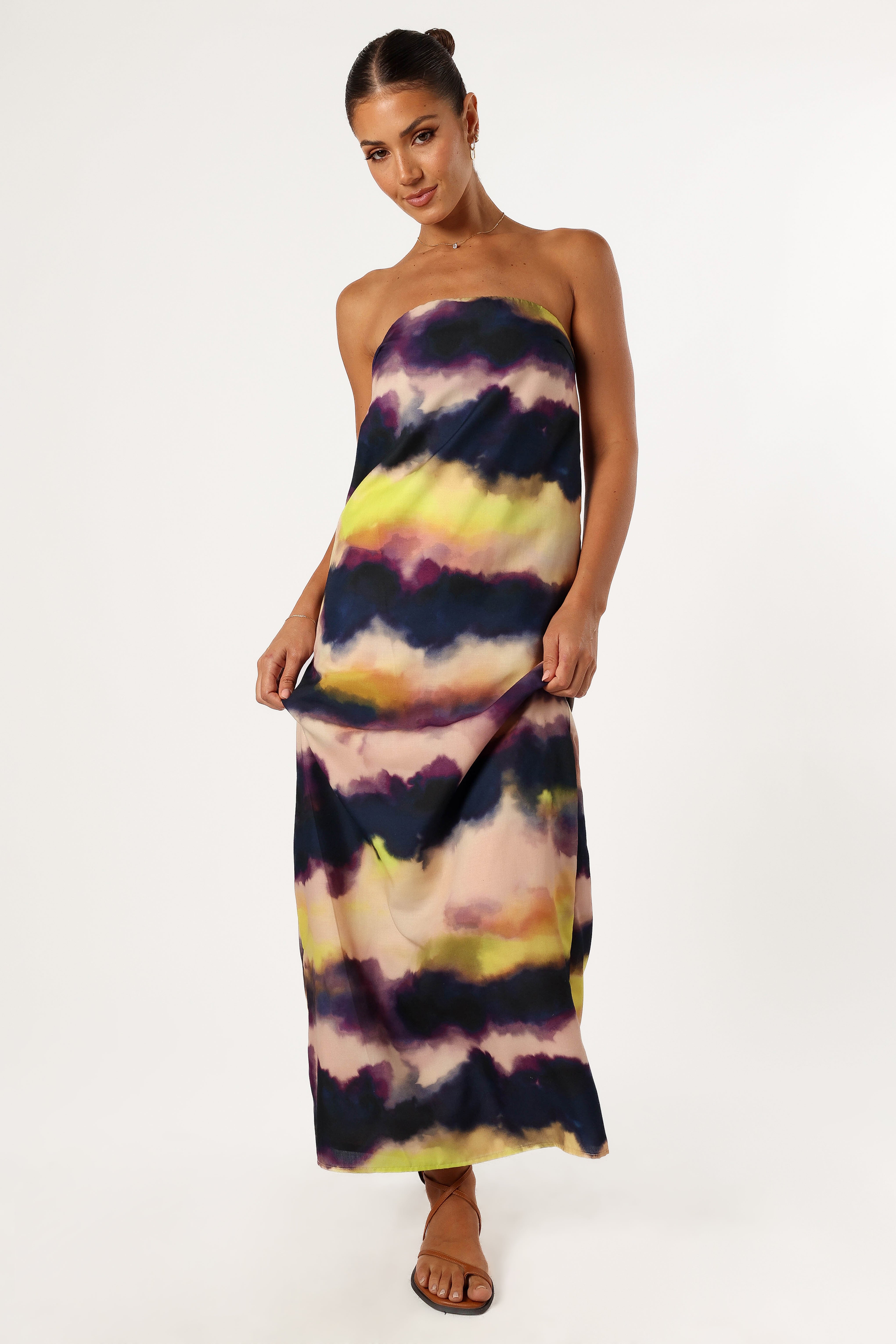 Oasis Strapless Maxi Dress - Storm