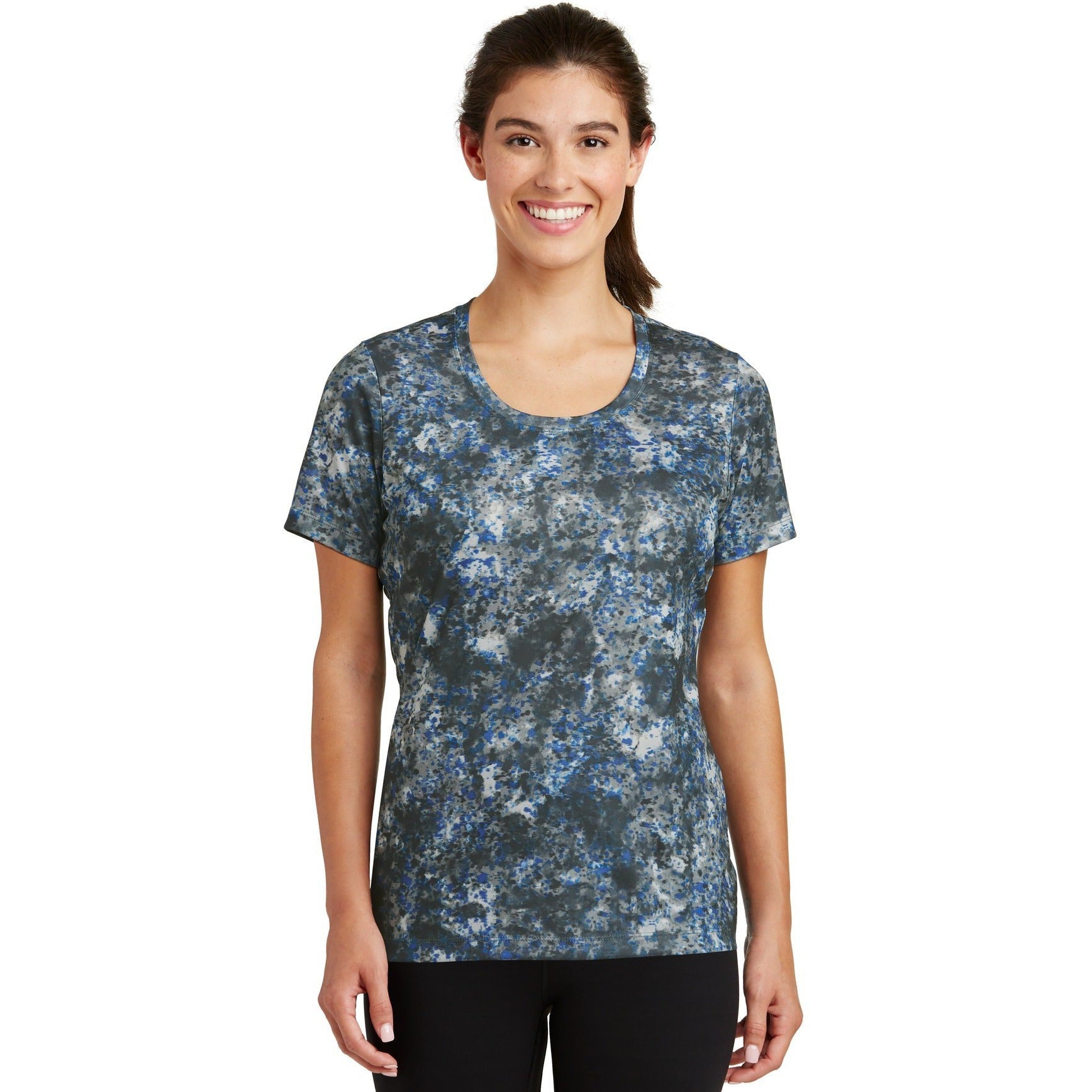 CLOSEOUT - Sport-Tek Ladies Mineral Freeze Scoop Neck Tee