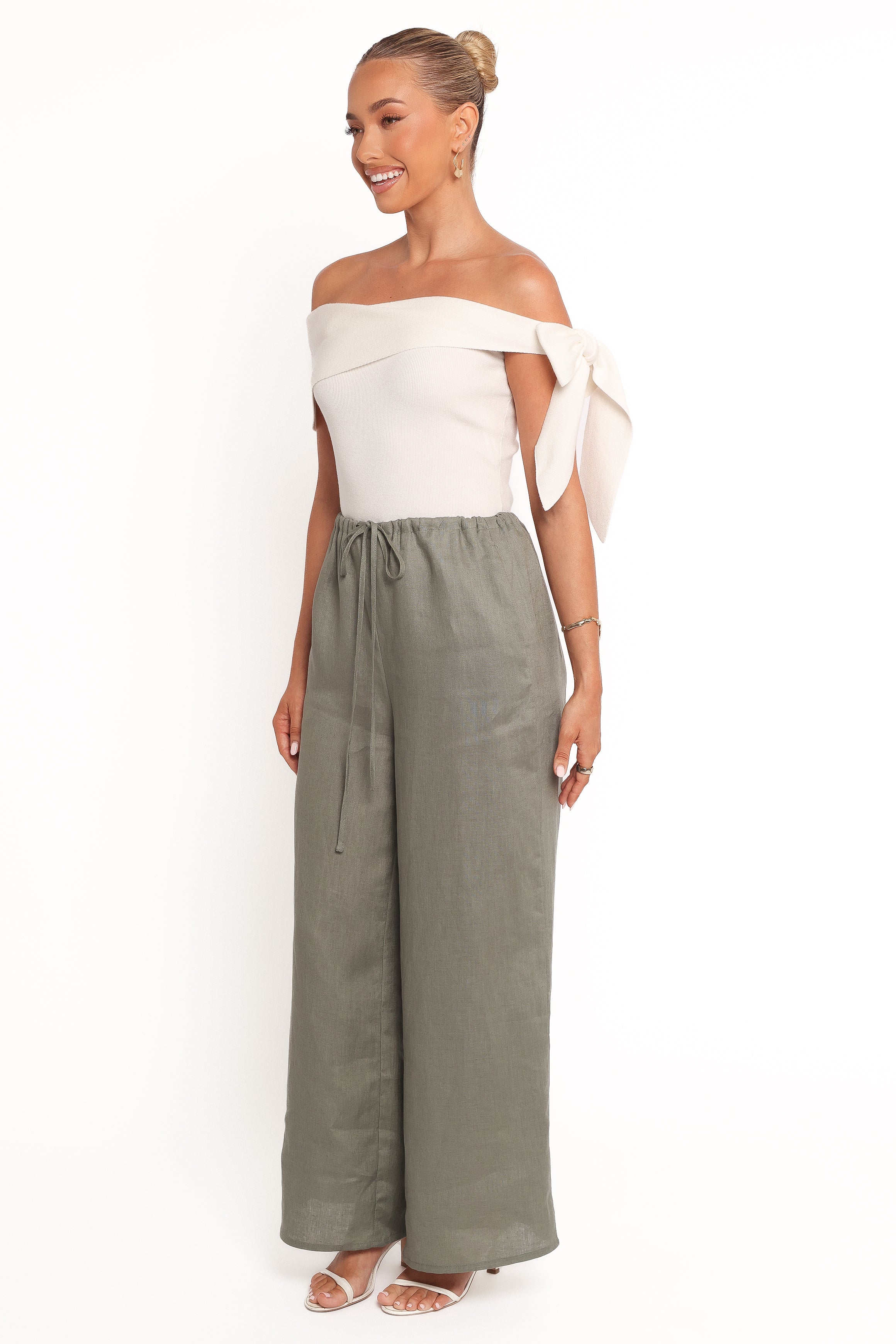 Clairo Linen Pant - Olive