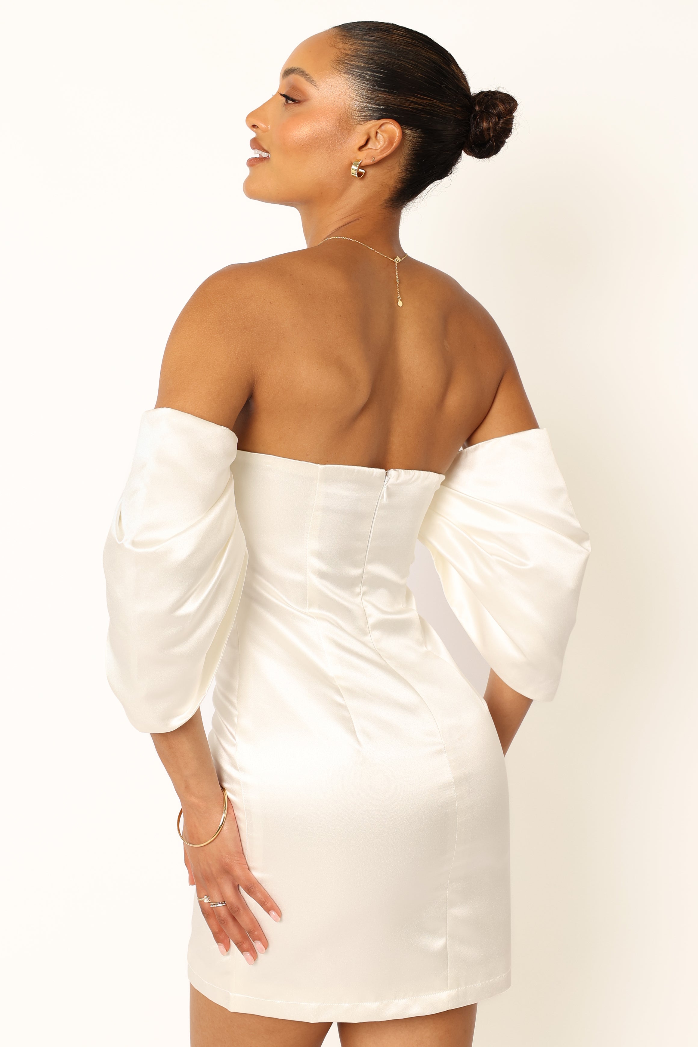 Nisha Strapless Mini Dress - White