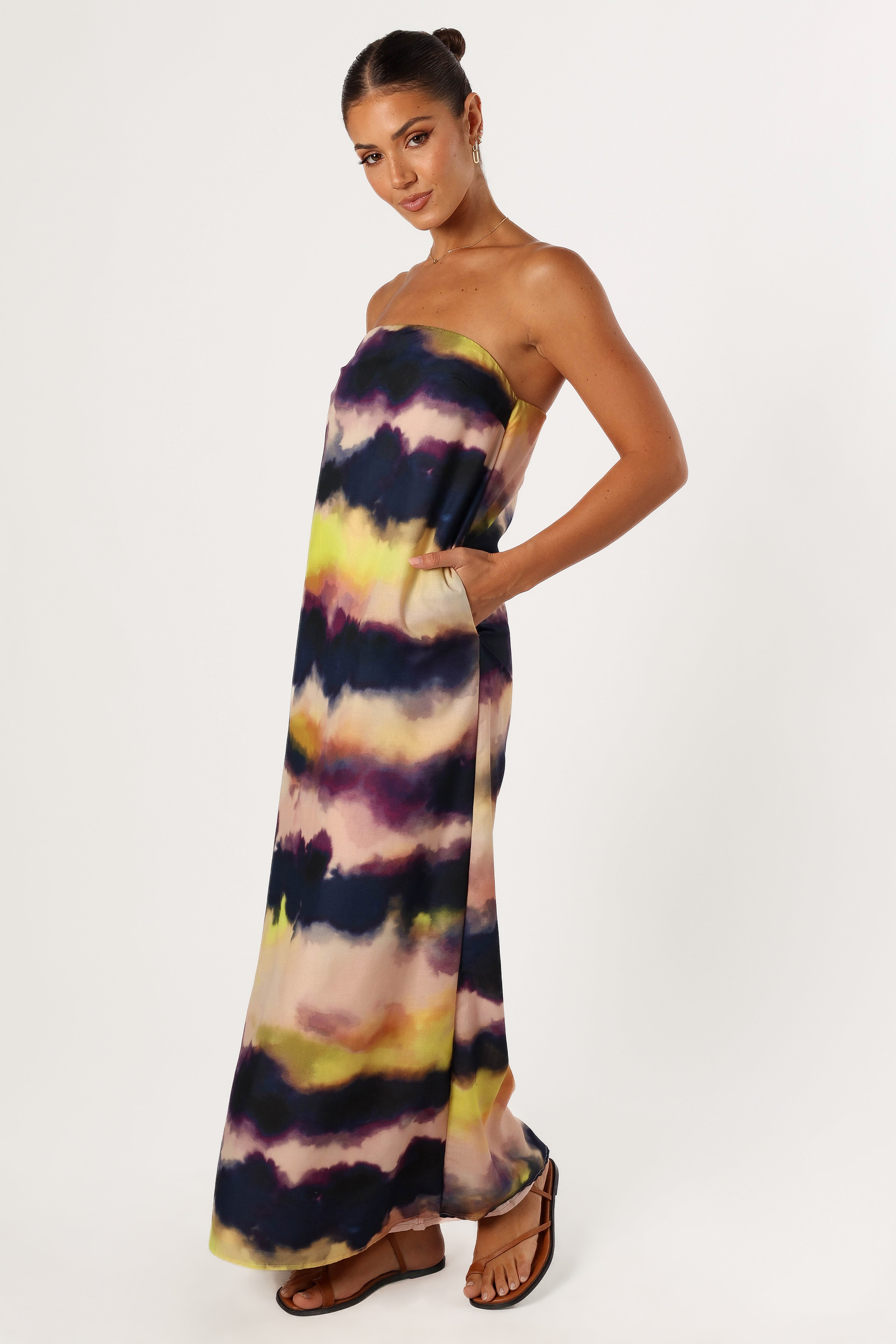 Oasis Strapless Maxi Dress - Storm