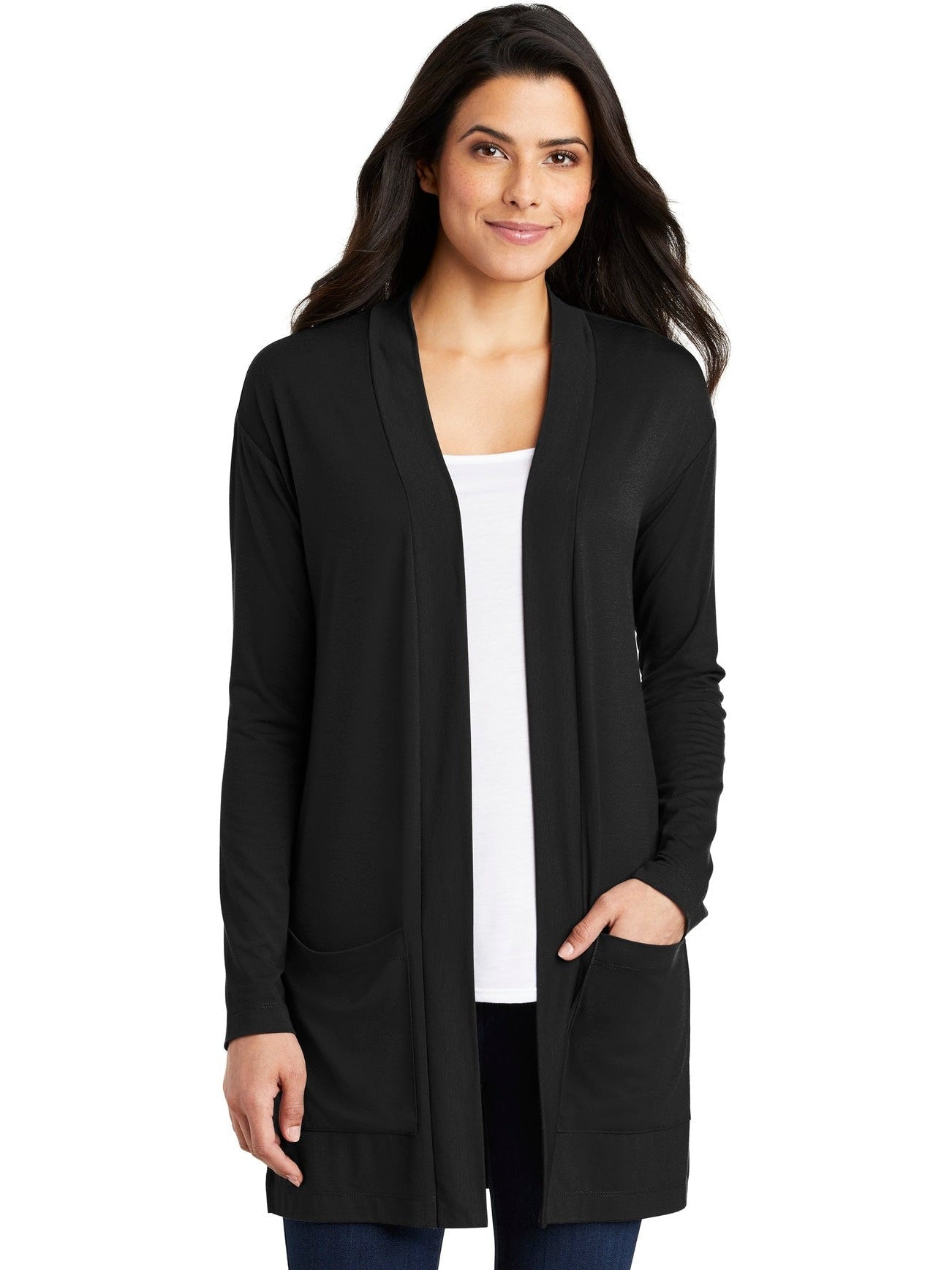 OUTLET-Port Authority Ladies Concept Long Pocket Cardigan