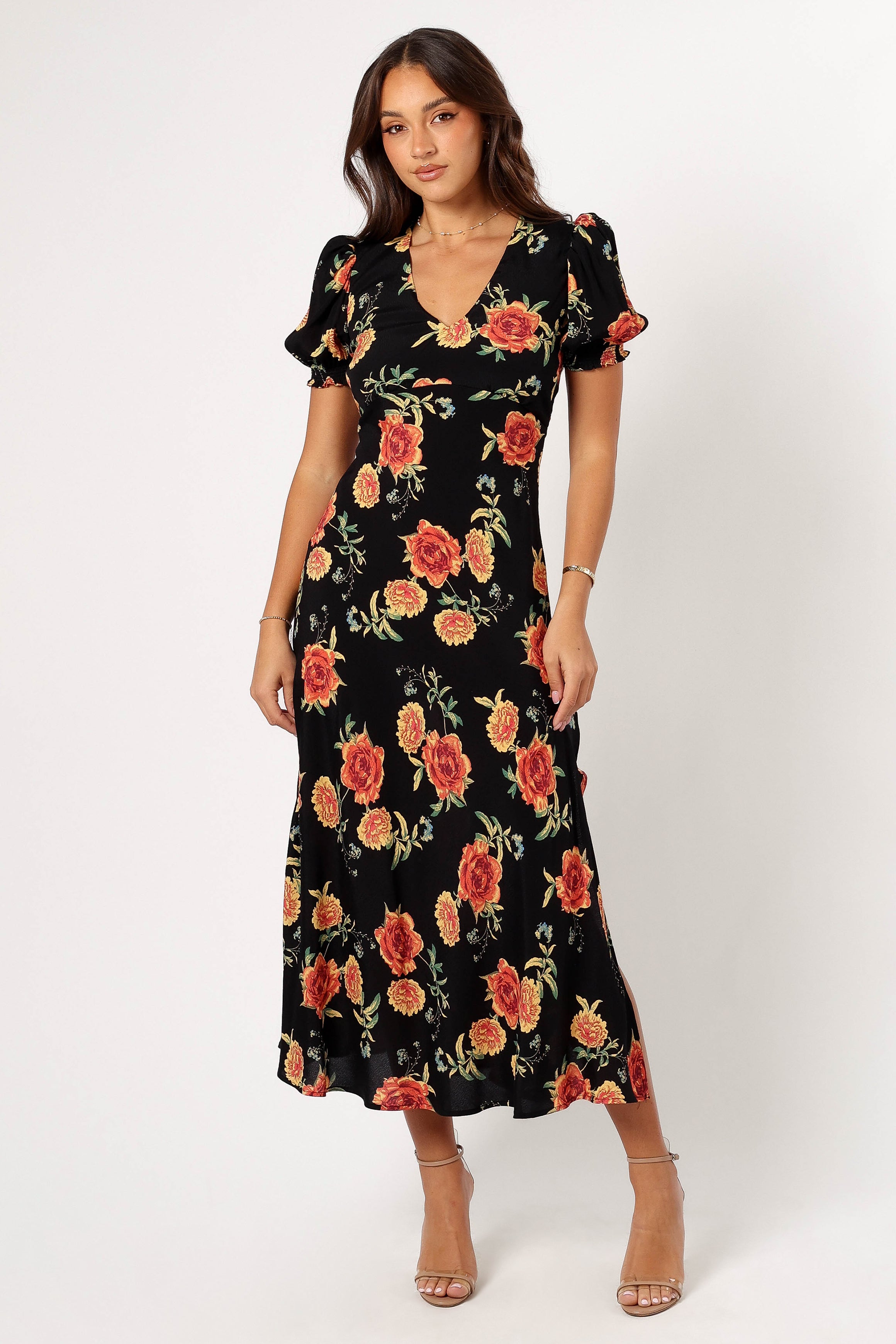 Christine Midi Dress - Sunset Floral