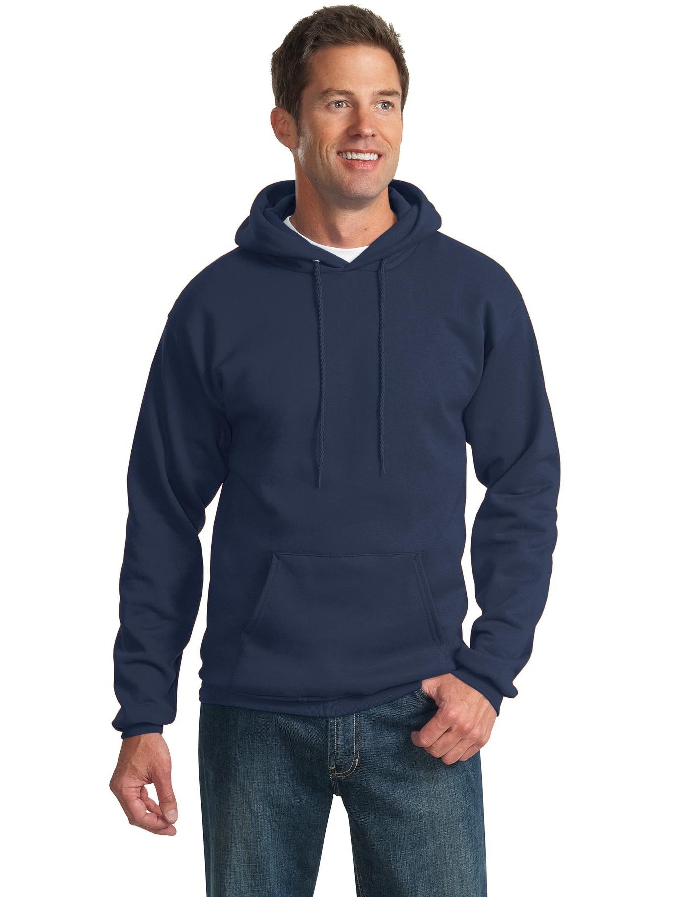 OUTLET-Port & Company Essential Fleece Pullover Hooded Sweatshirt