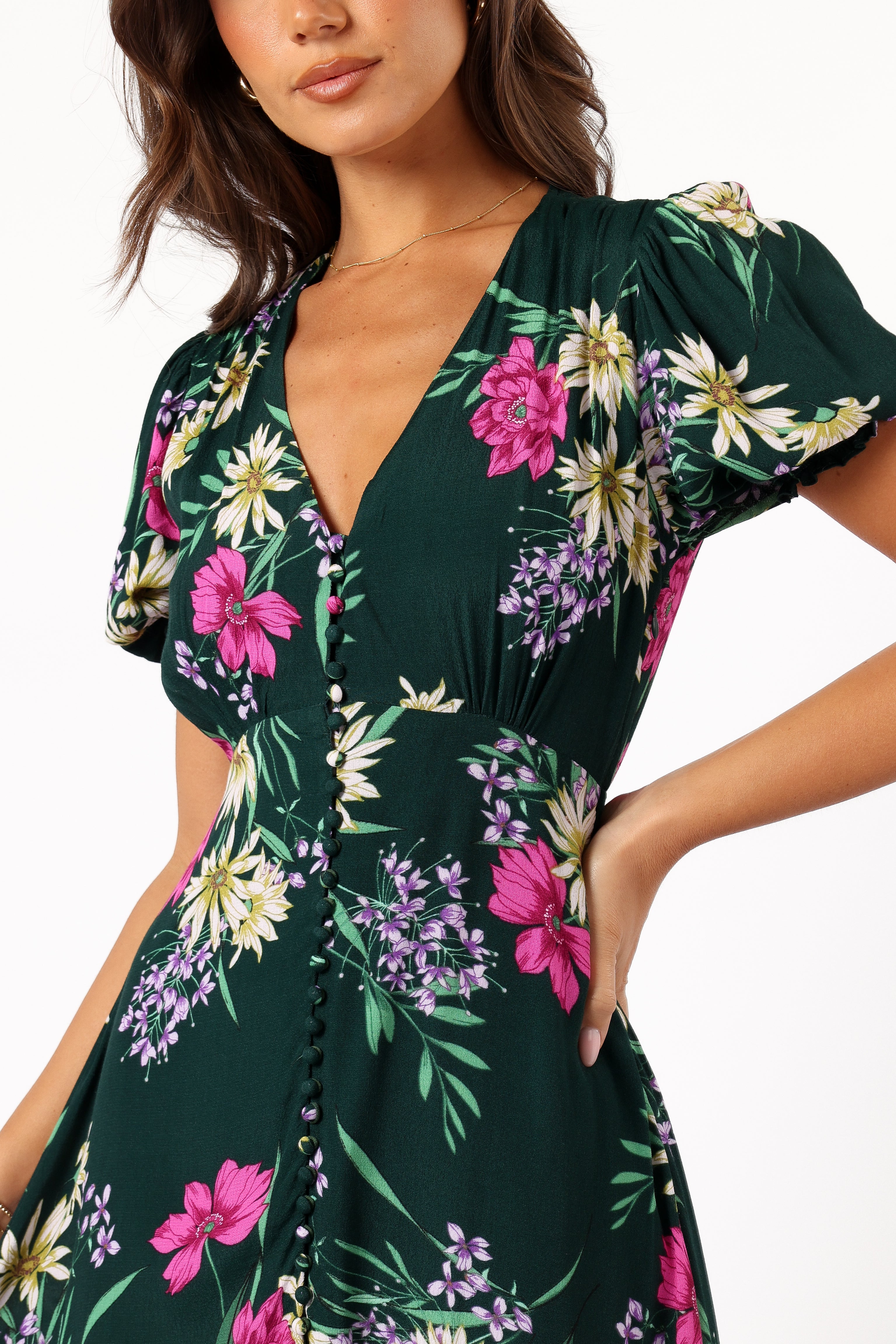 Mazie Floral Midi Dress - Eden Florals