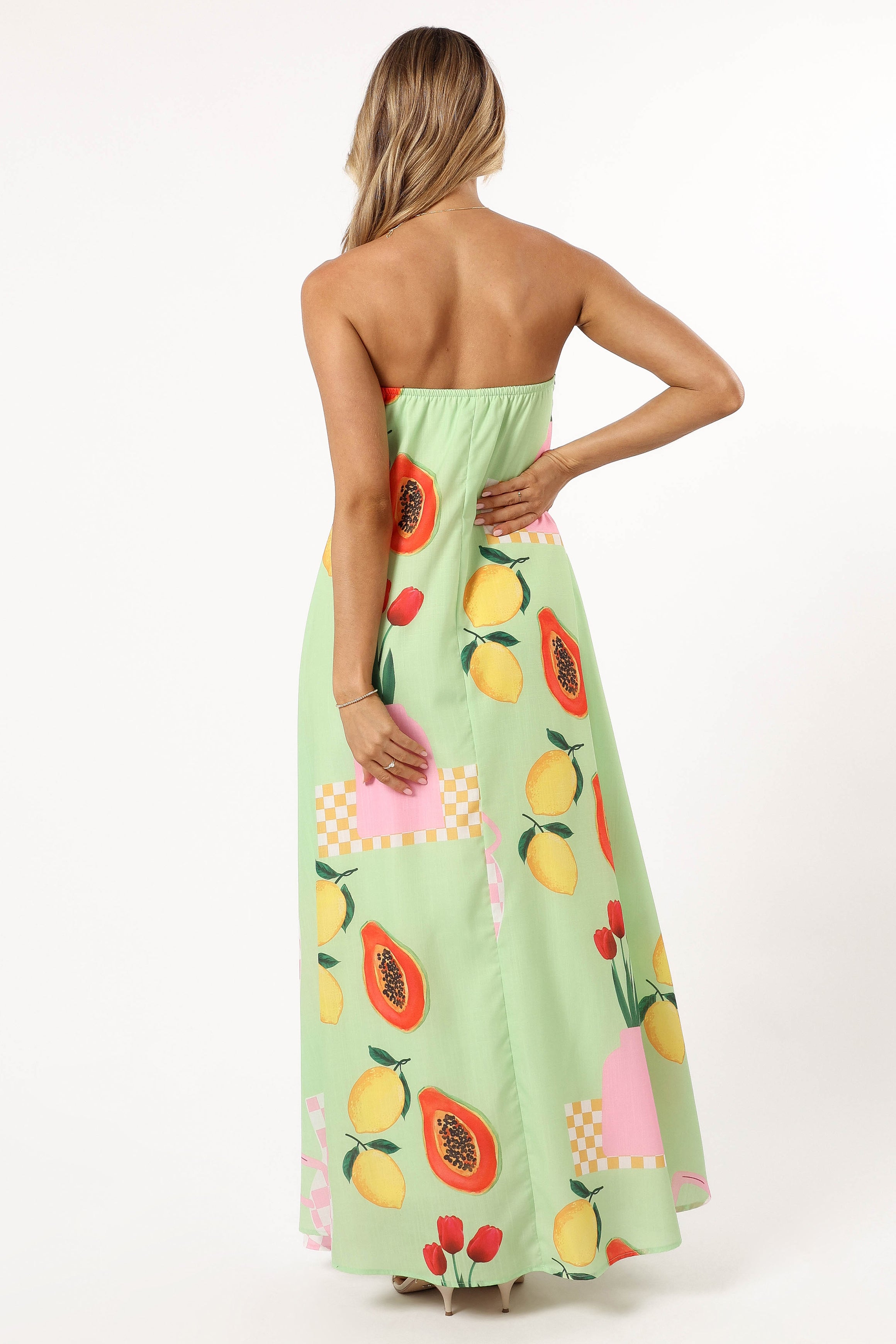 Piccolo Strapless Maxi Dress - Green Papaya