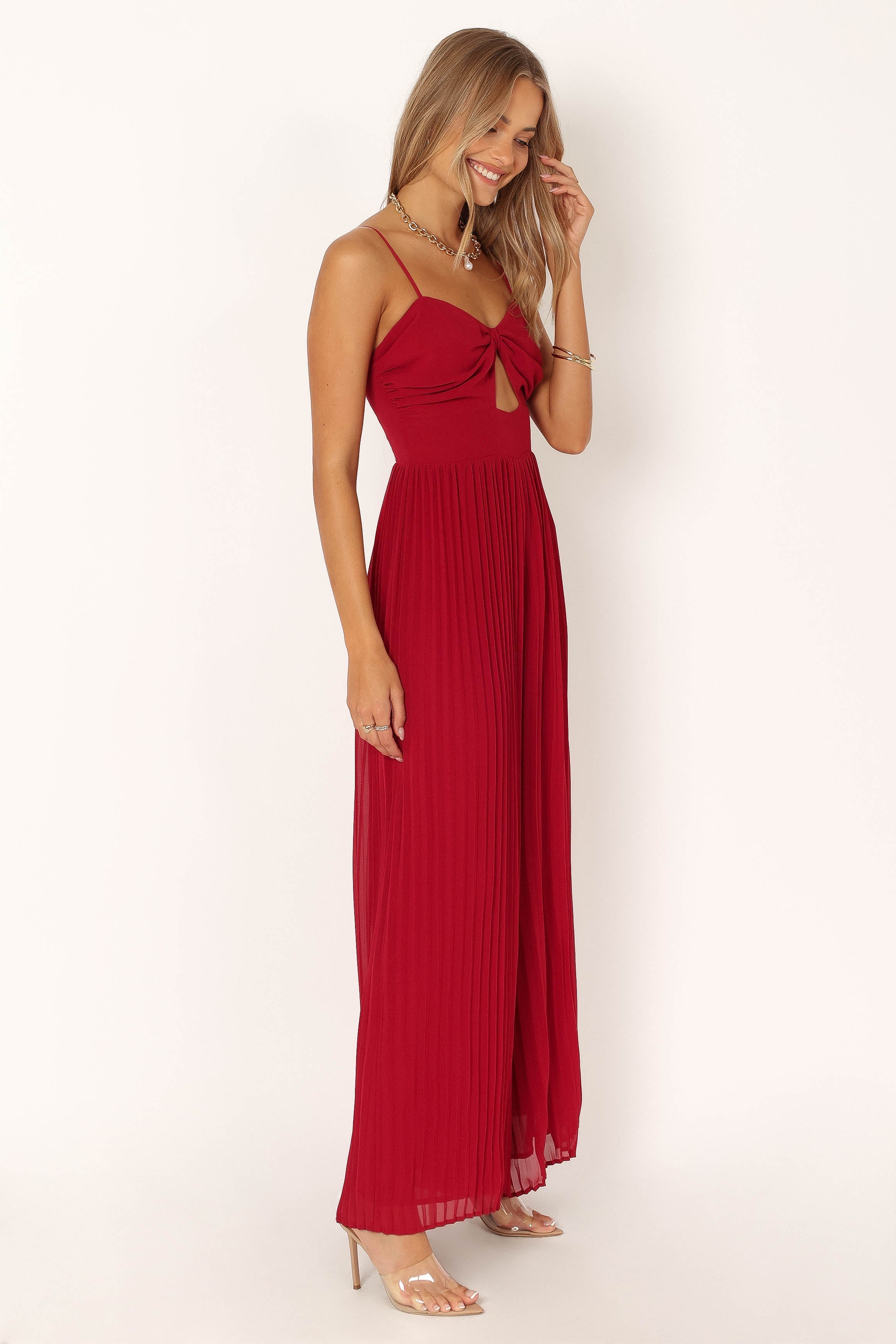 Alice Wide Leg Jumpsuit - Red