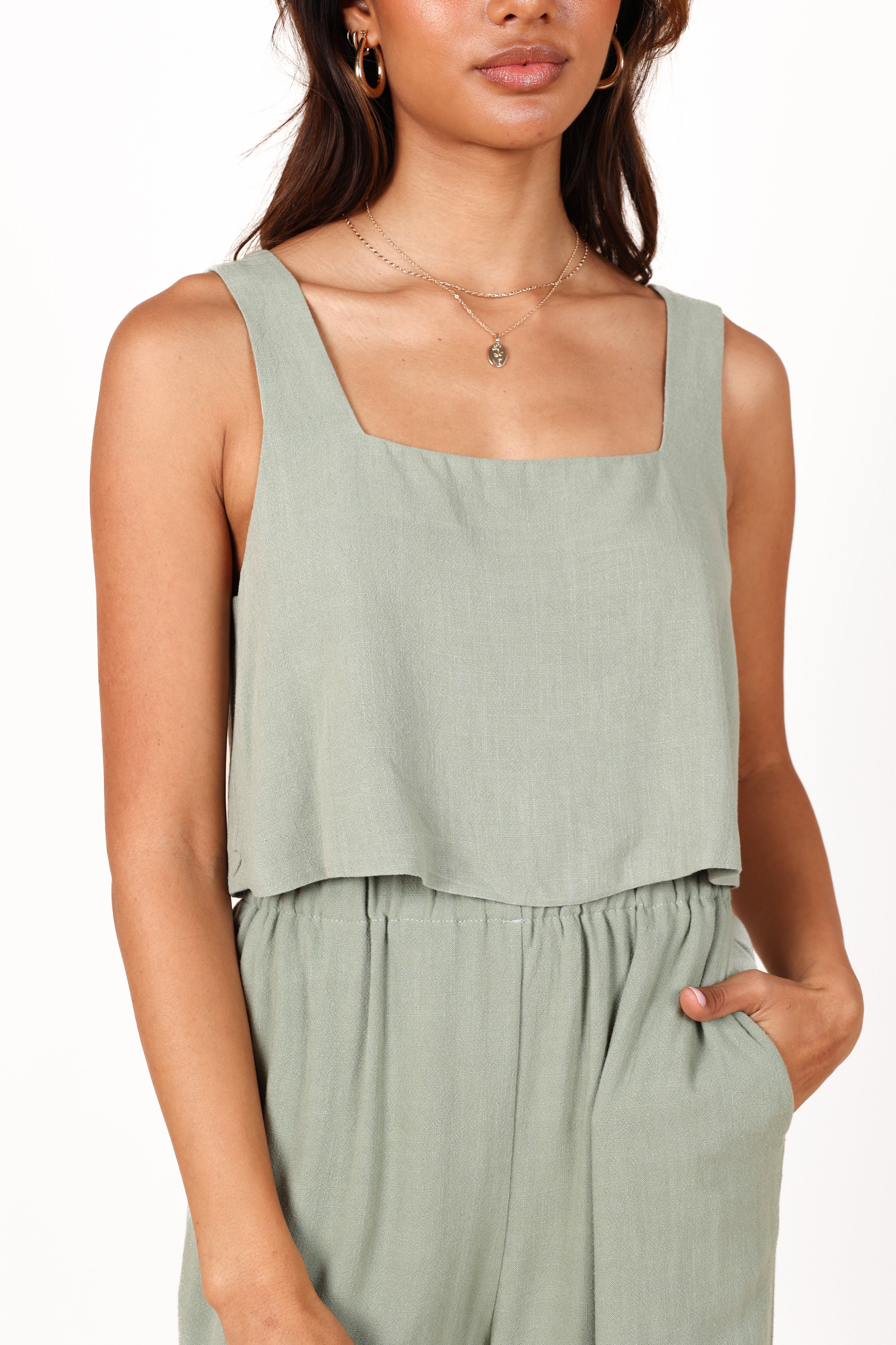 Eleanor Cropped Top - Green