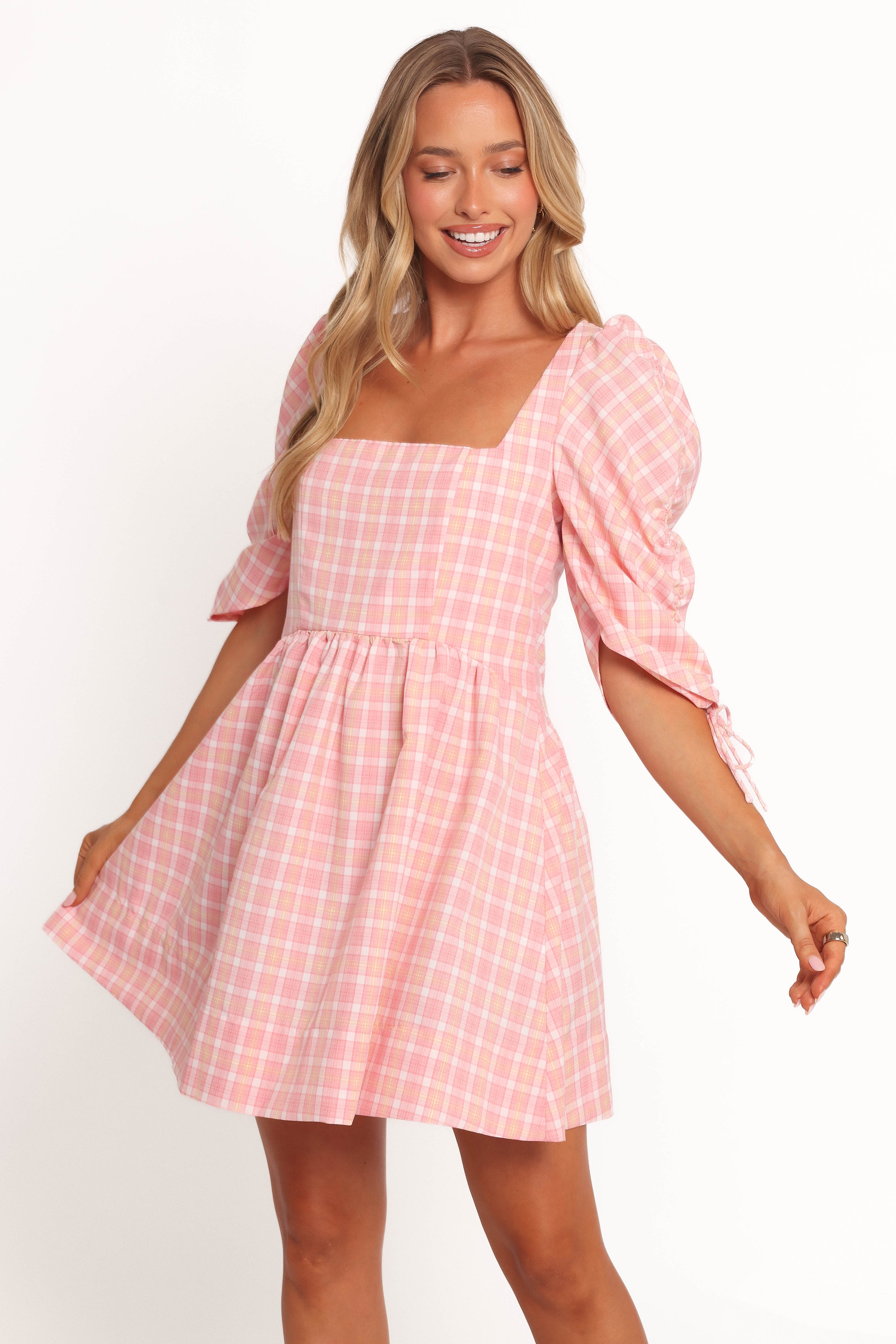 Siena Mini Dress - Pink Check