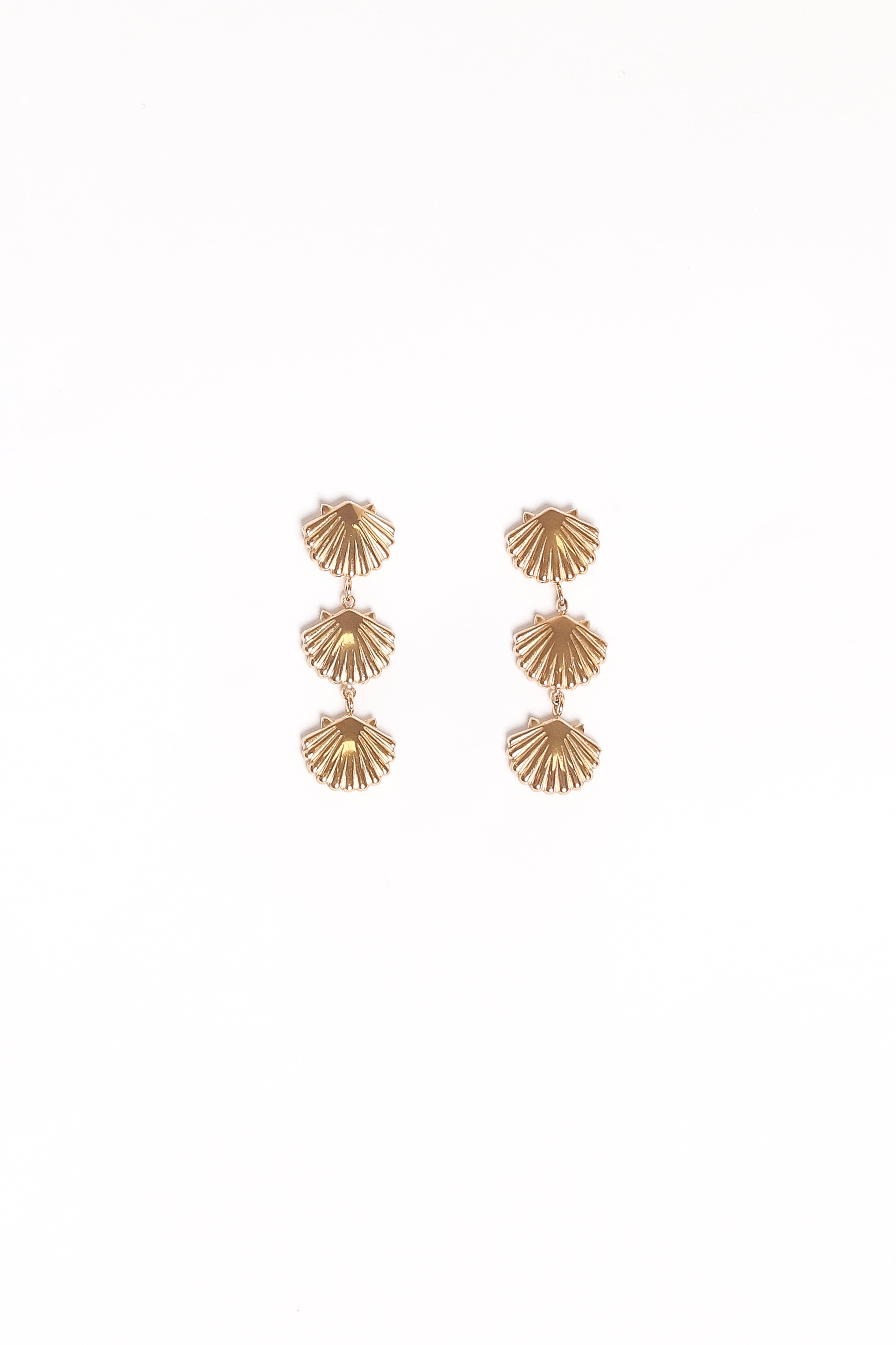 Coral Earrings - Gold