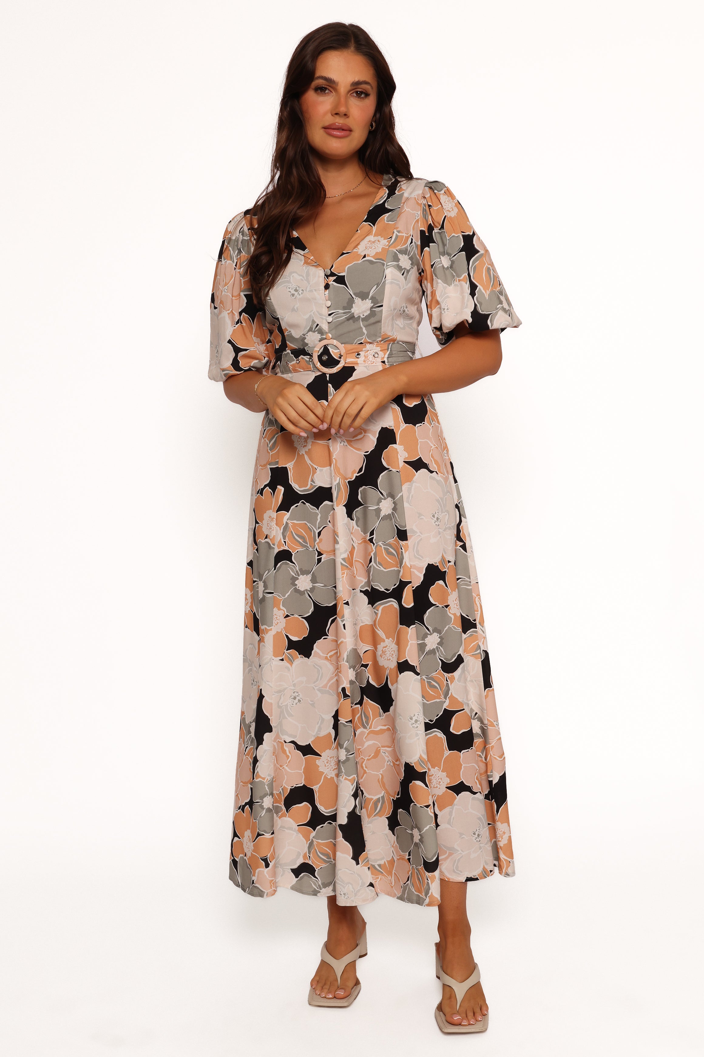 Tiarni Maxi Dress - Black Floral