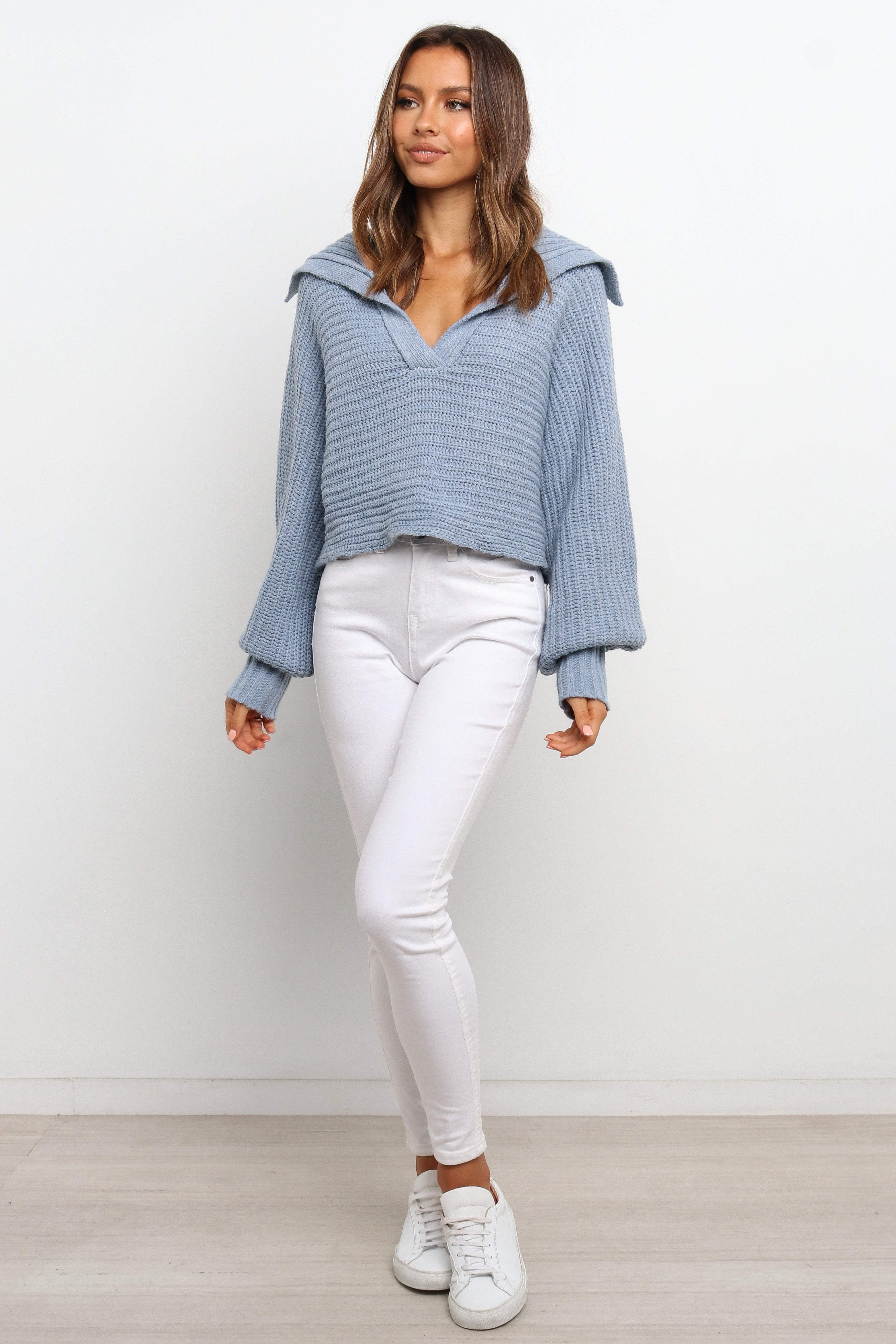 Declan Knit Sweater - Blue