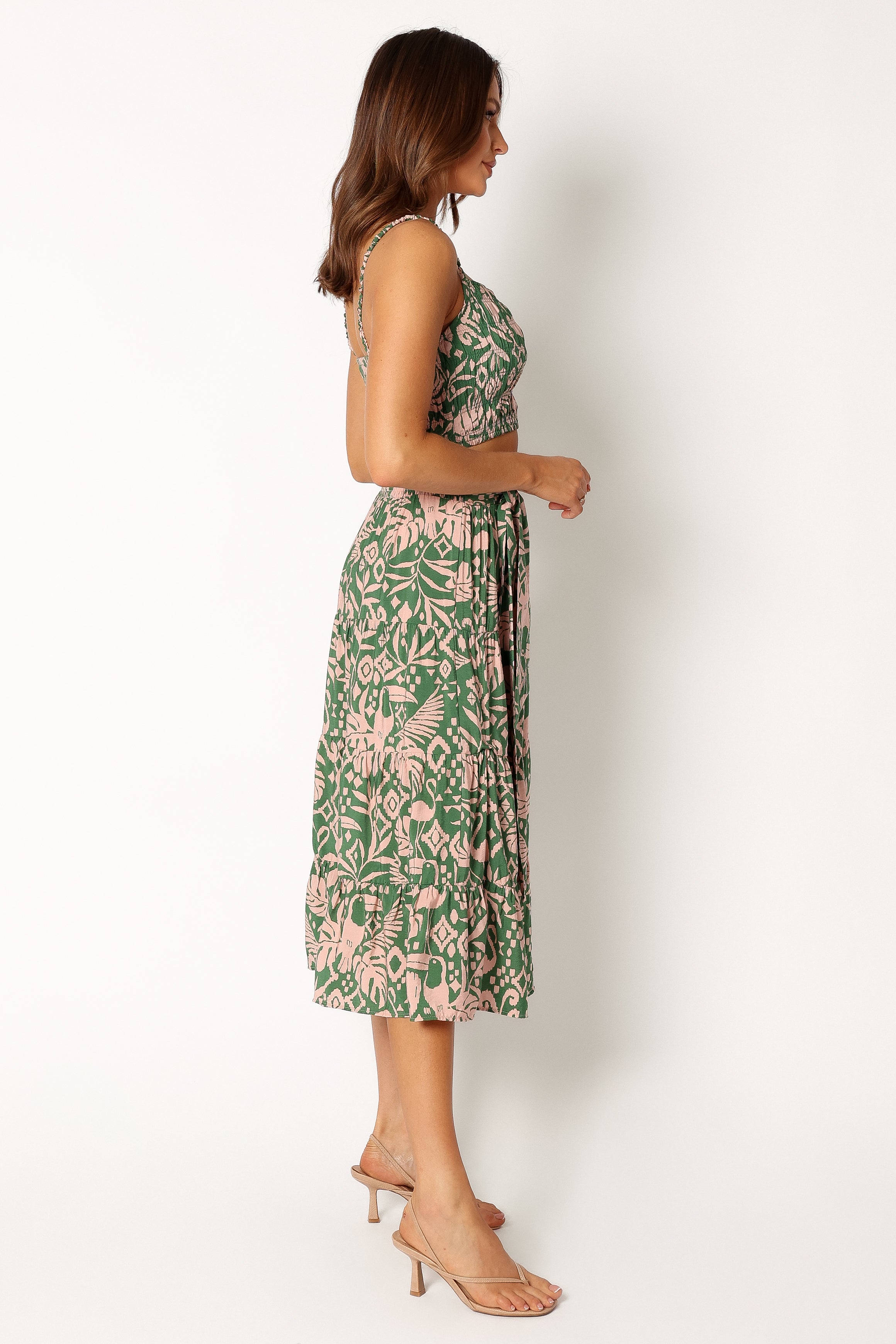 Lani Midi Skirt - Green