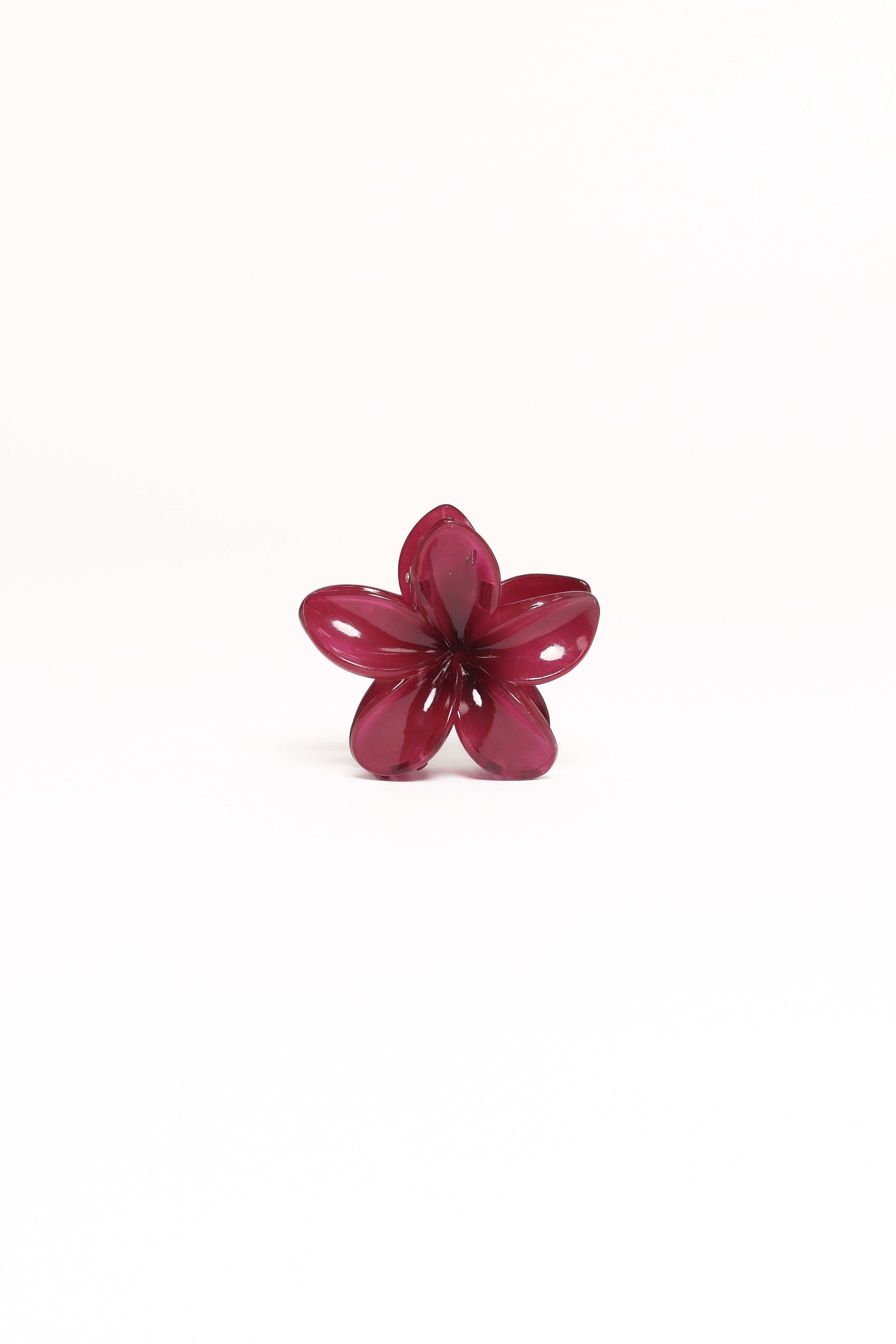 Marissa Flower Hair Clip - Wine