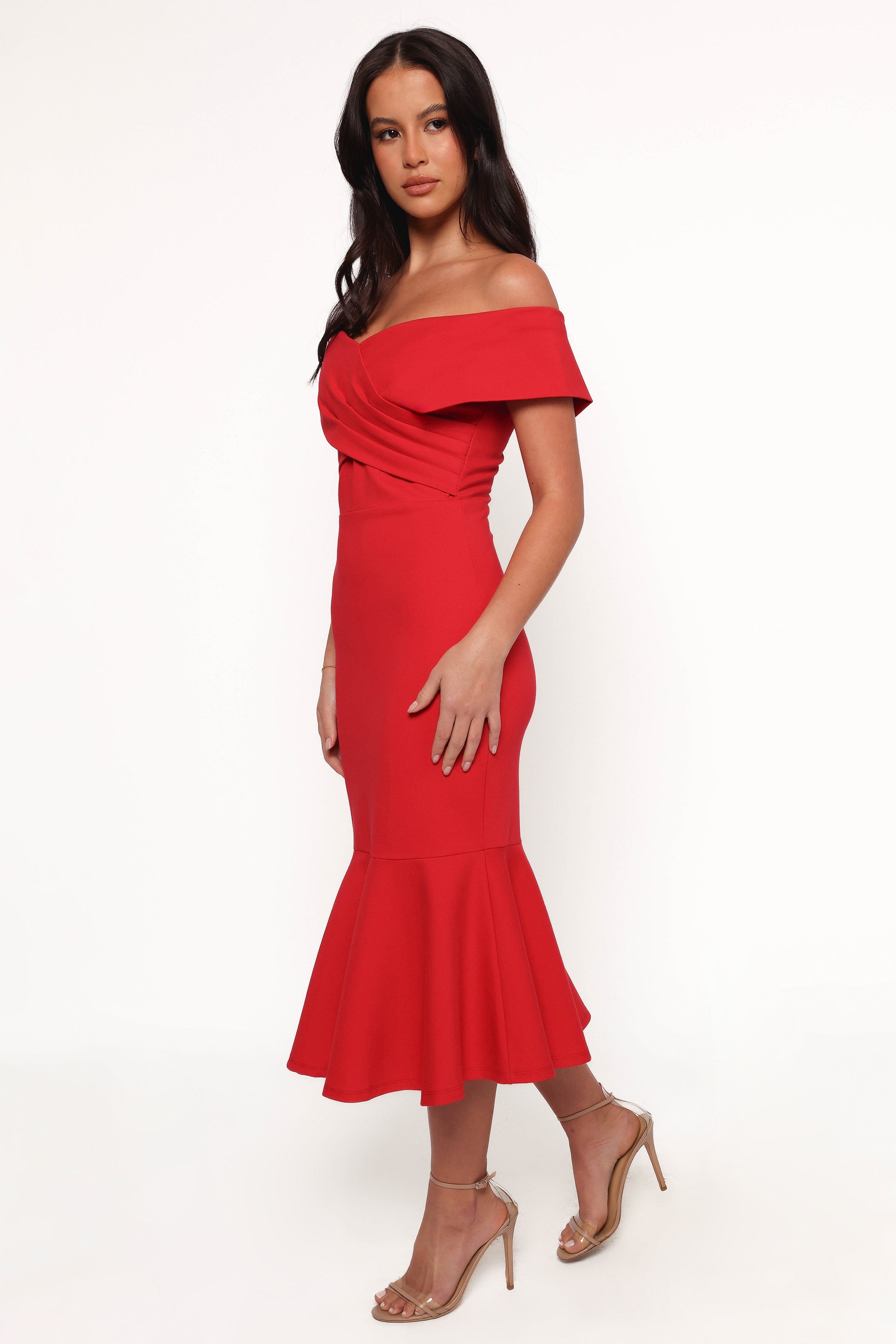 Dailene Midi Dress - Red