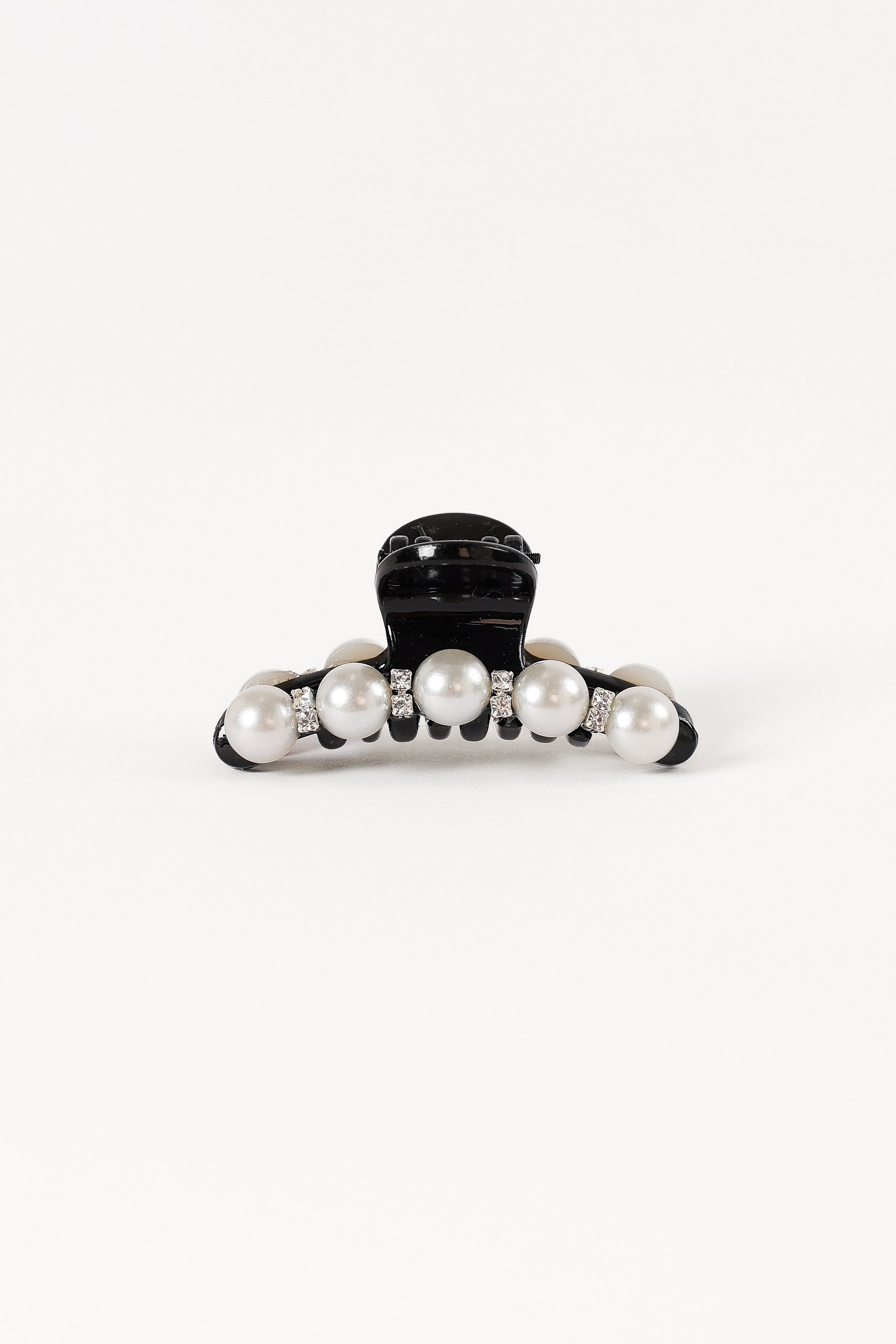 Lile Pearl Hair Clip - Black