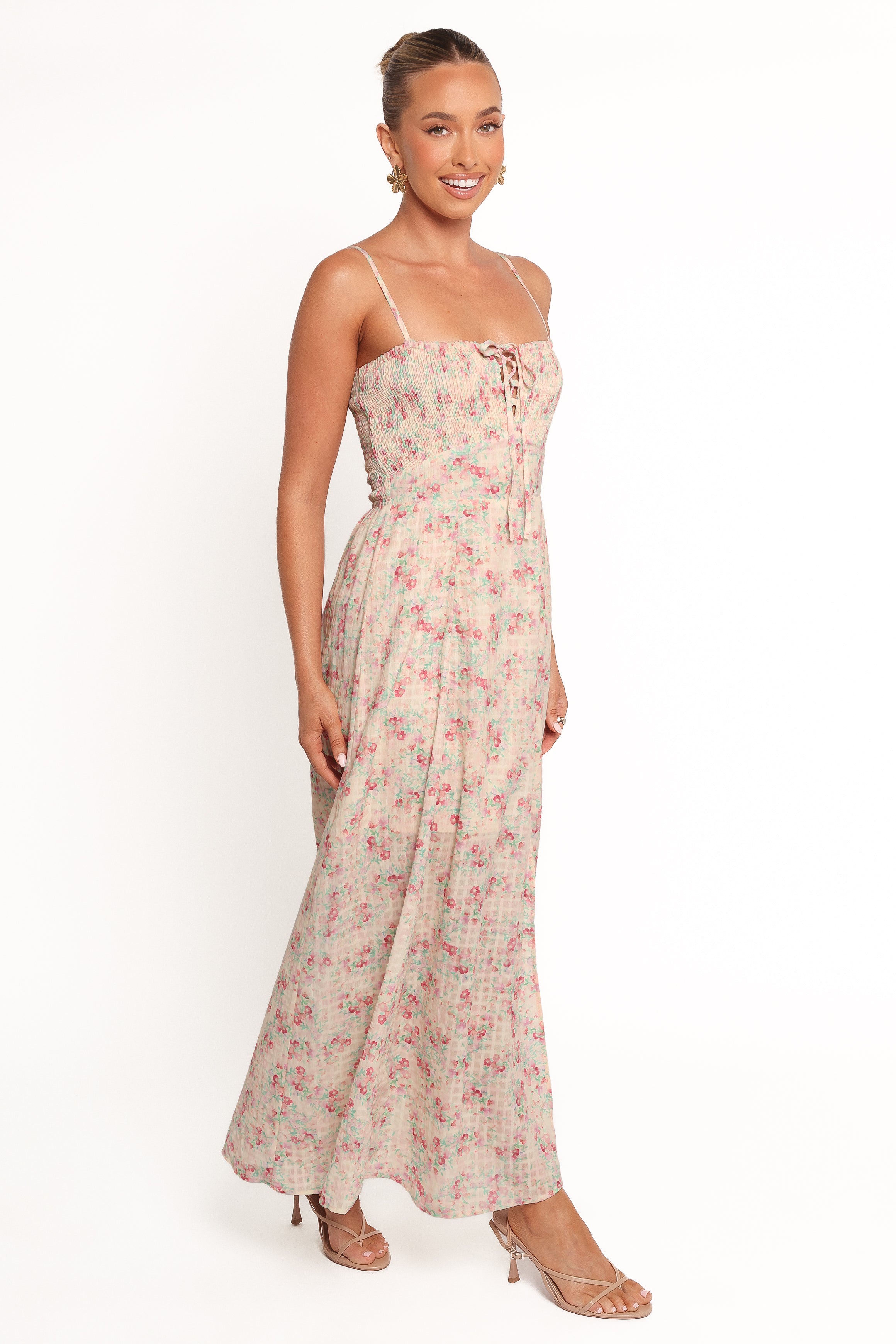 Vespera Maxi Dress - Pink Ditsy