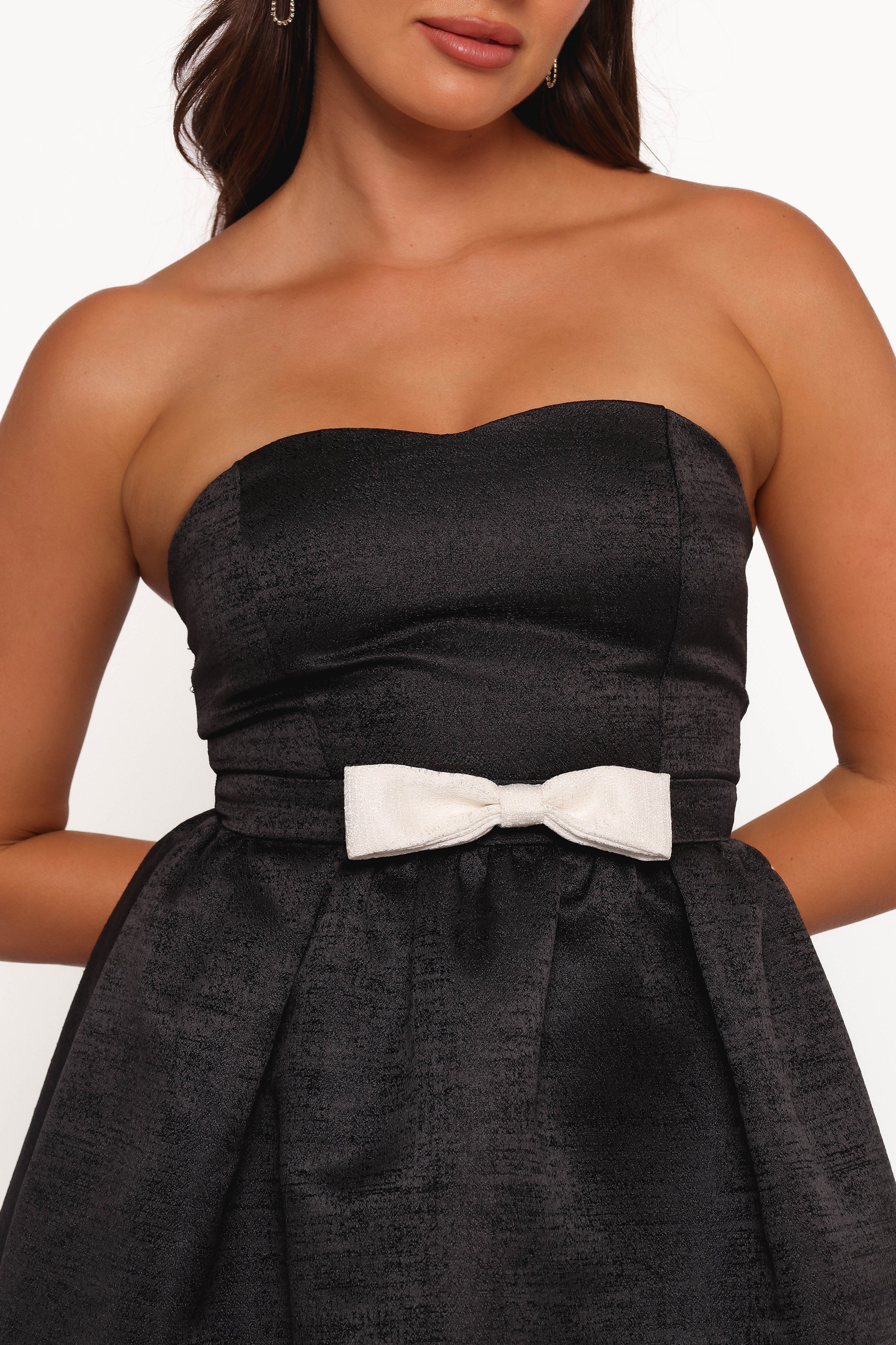 Valentina Mini Bow Dress - Black/Ivory